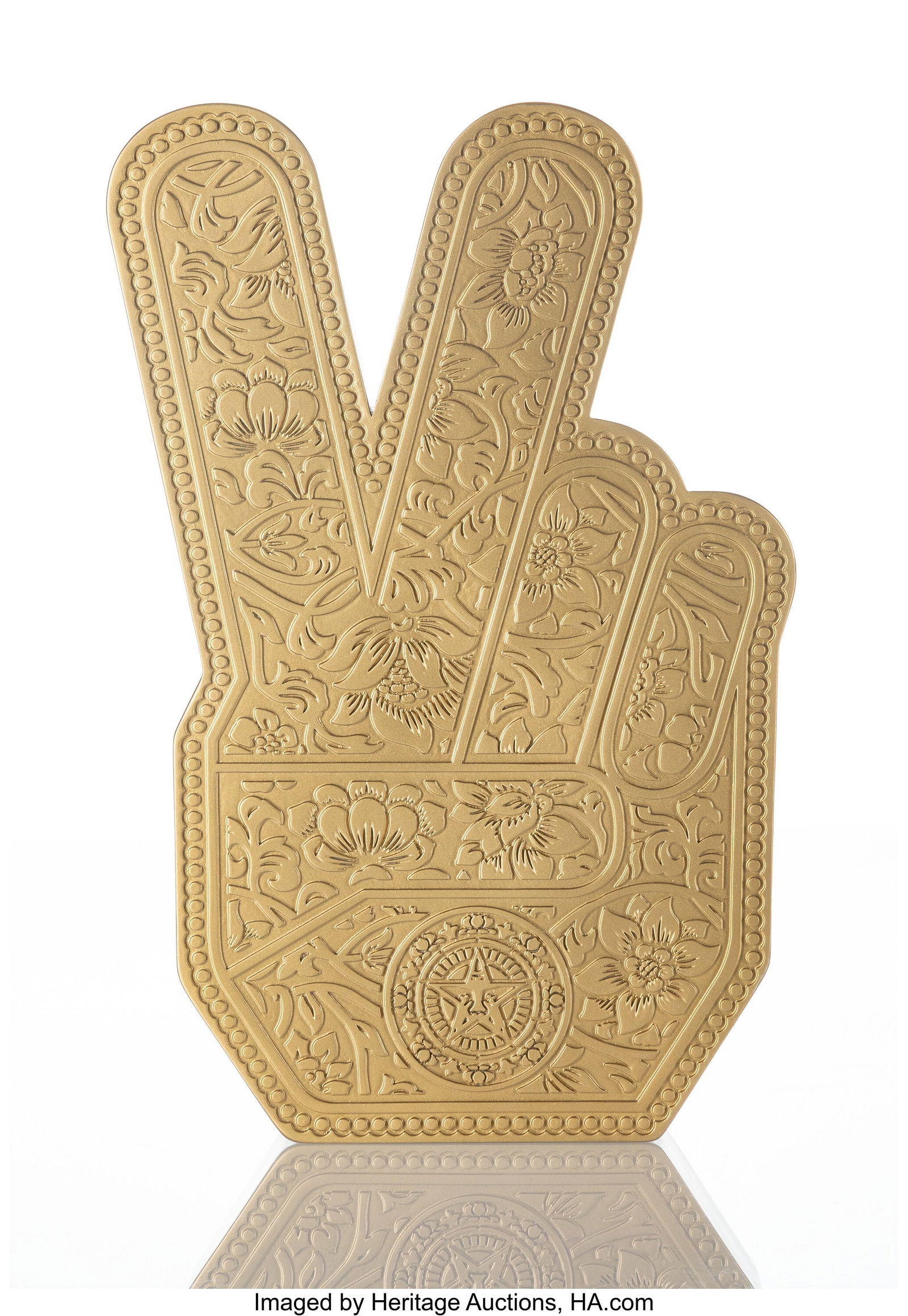 Shepard Fairey (b. 1970) Peace Fingers (Gold), 2 (1 of 3)