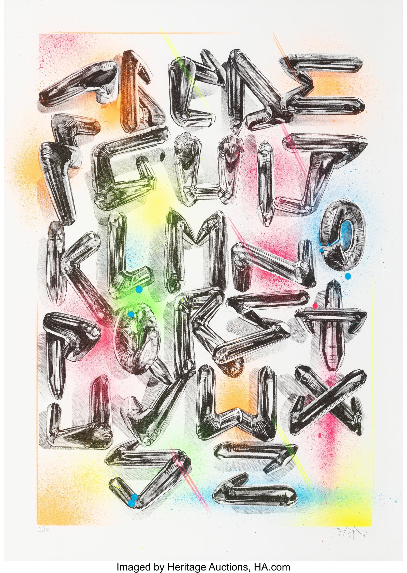 Fanakapan (b. 1980) Chrome 7's A-Z, 2021 Screenp (1 of 2)