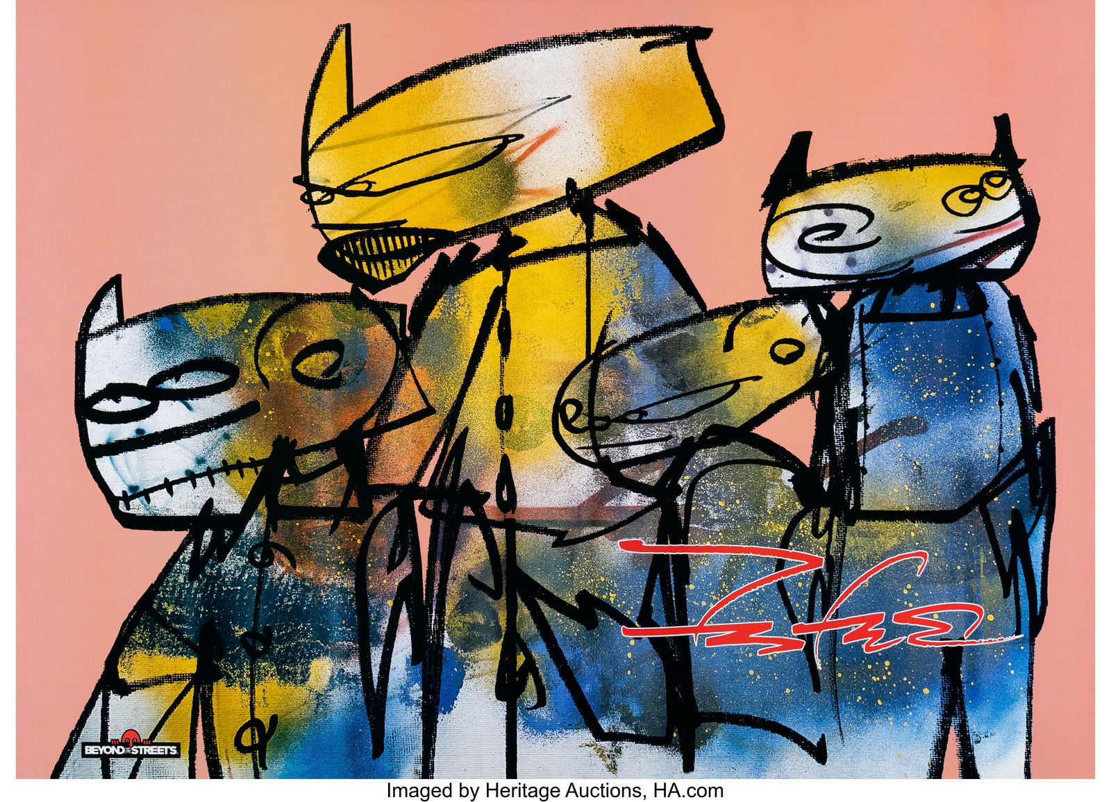 Futura X Beyond The Streets X Saatchi Gallery Un: Futura X Beyond The Streets X Saatchi Gallery Untitled, from "Beyond the Streets London", exhibition poster, 2023 Offset lithograph in colors on smooth wove paper 19-3/4 x 27-1&s