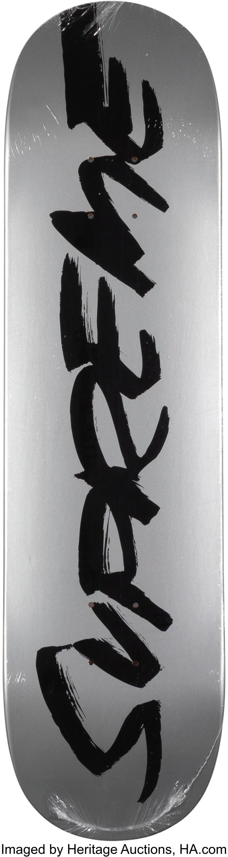 Futura X Supreme You Was Raised Off Our Shit (Si: Futura X Supreme You Was Raised Off Our Shit (Silver), 2025 Screenprint in colors on skate deck 32 x 8 inches (81.3 x 20.3 cm) Produced by Supreme, New Yo