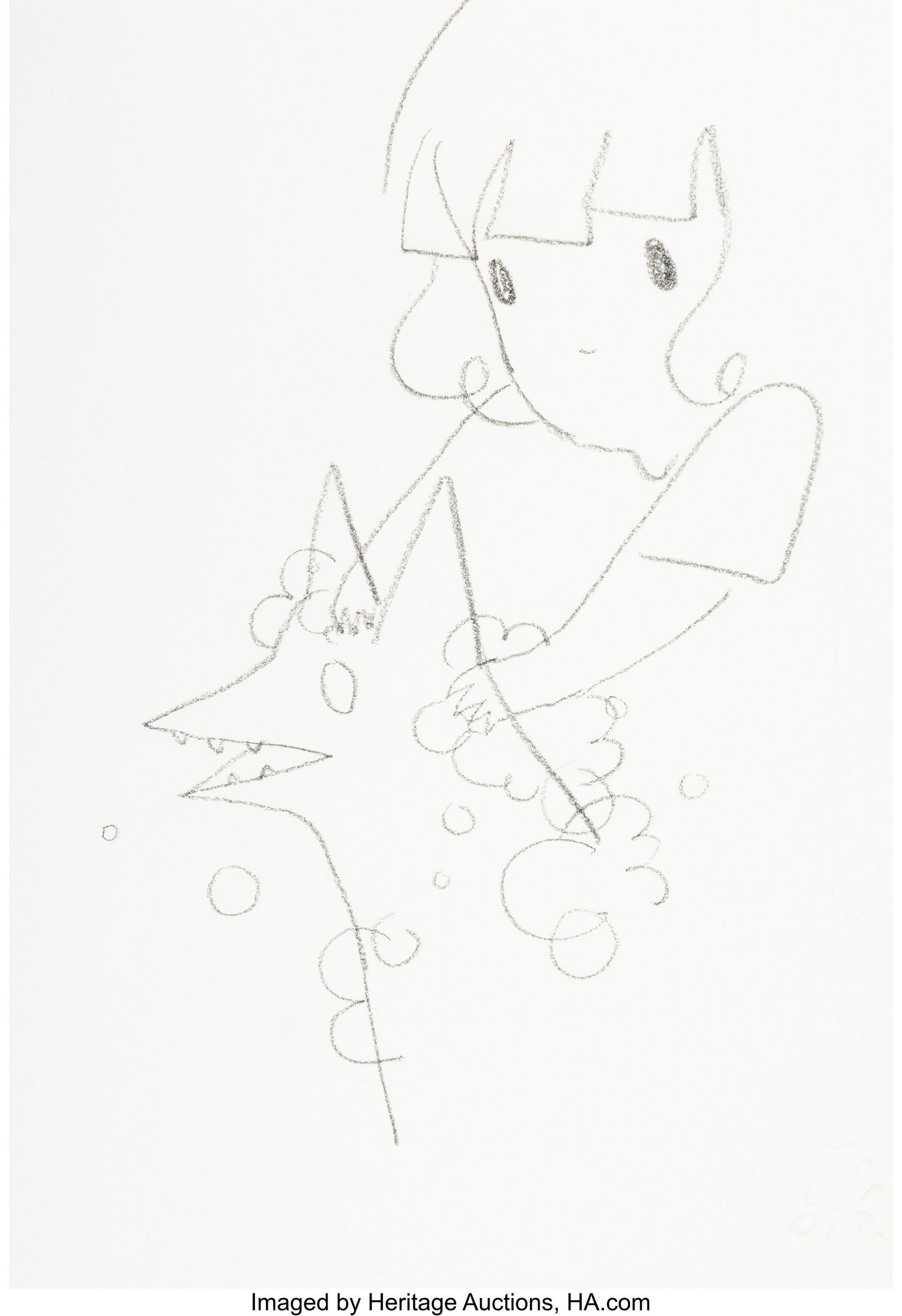 Giorgiko (20th Century) Bath Day, 2021 Pencil on (1 of 2)