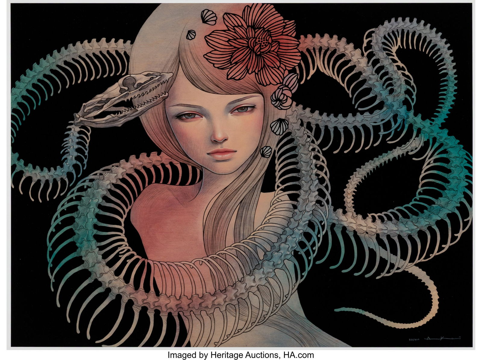 Audrey Kawasaki (b. 1982) Possessed, 2012 Giclé: Audrey Kawasaki (b. 1982) Possessed, 2012 Giclée print in colors on Archival Cotton Rag paper 18 x 24 inches (45.7 x 61.0 cm) (sheet) Ed