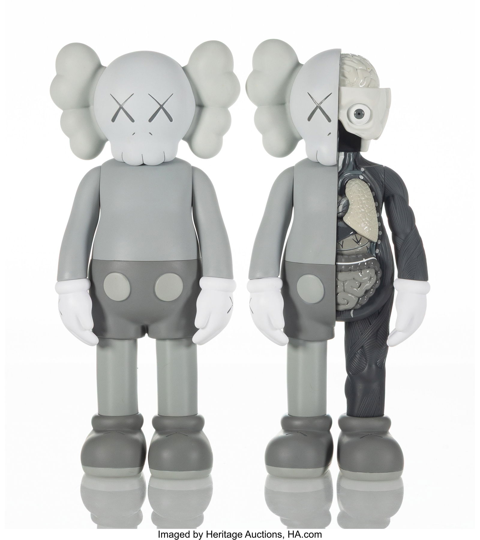 KAWS (b. 1974) Companion; Companion Flayed (Grey (1 of 3)