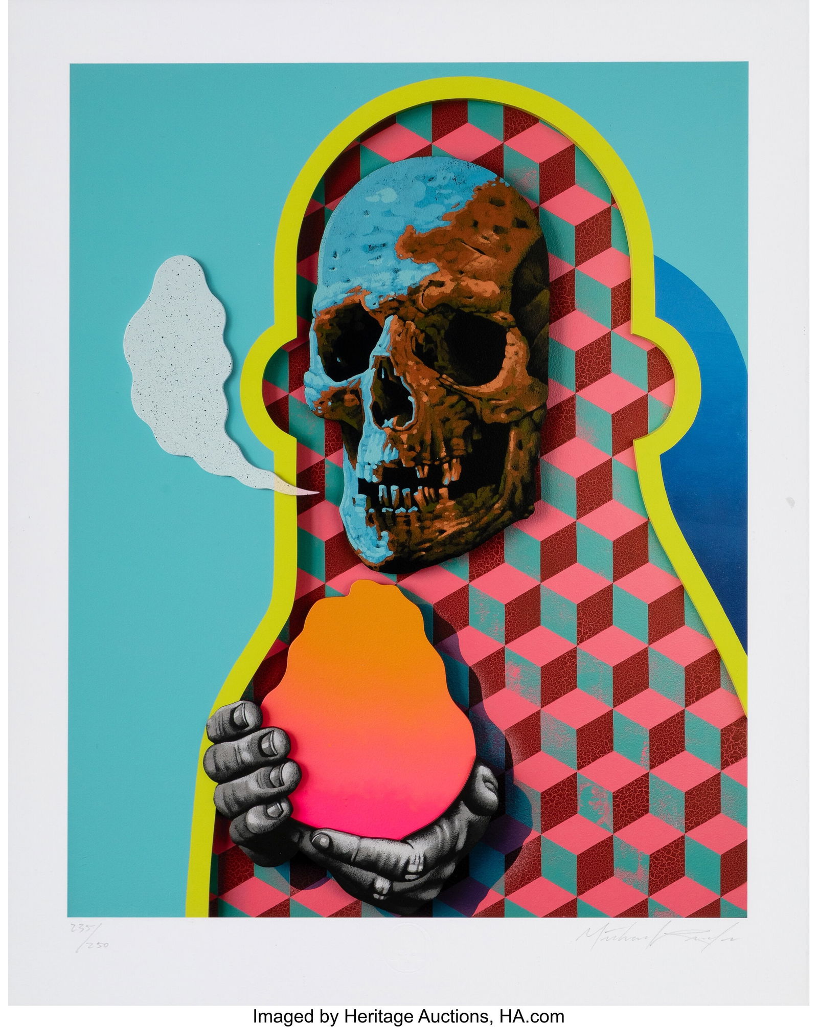 Michael Reeder (b. 1982) Oracle I, 2021 Giclée: Michael Reeder (b. 1982) Oracle I, 2021 Giclée print in colors on B.F.K Rives paper 20 x 16 inches (50.8 x 40.6 cm) (sheet&rpar