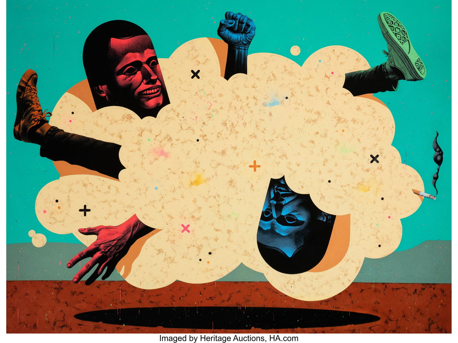 Michael Reeder (b. 1982) Mental Melee, 2023 Gicl: Michael Reeder (b. 1982) Mental Melee, 2023 Giclée print in colors on Moab Entrada paper 18 x 24 inches (45.7 x 61.0 cm) (sheet) Ed&peri