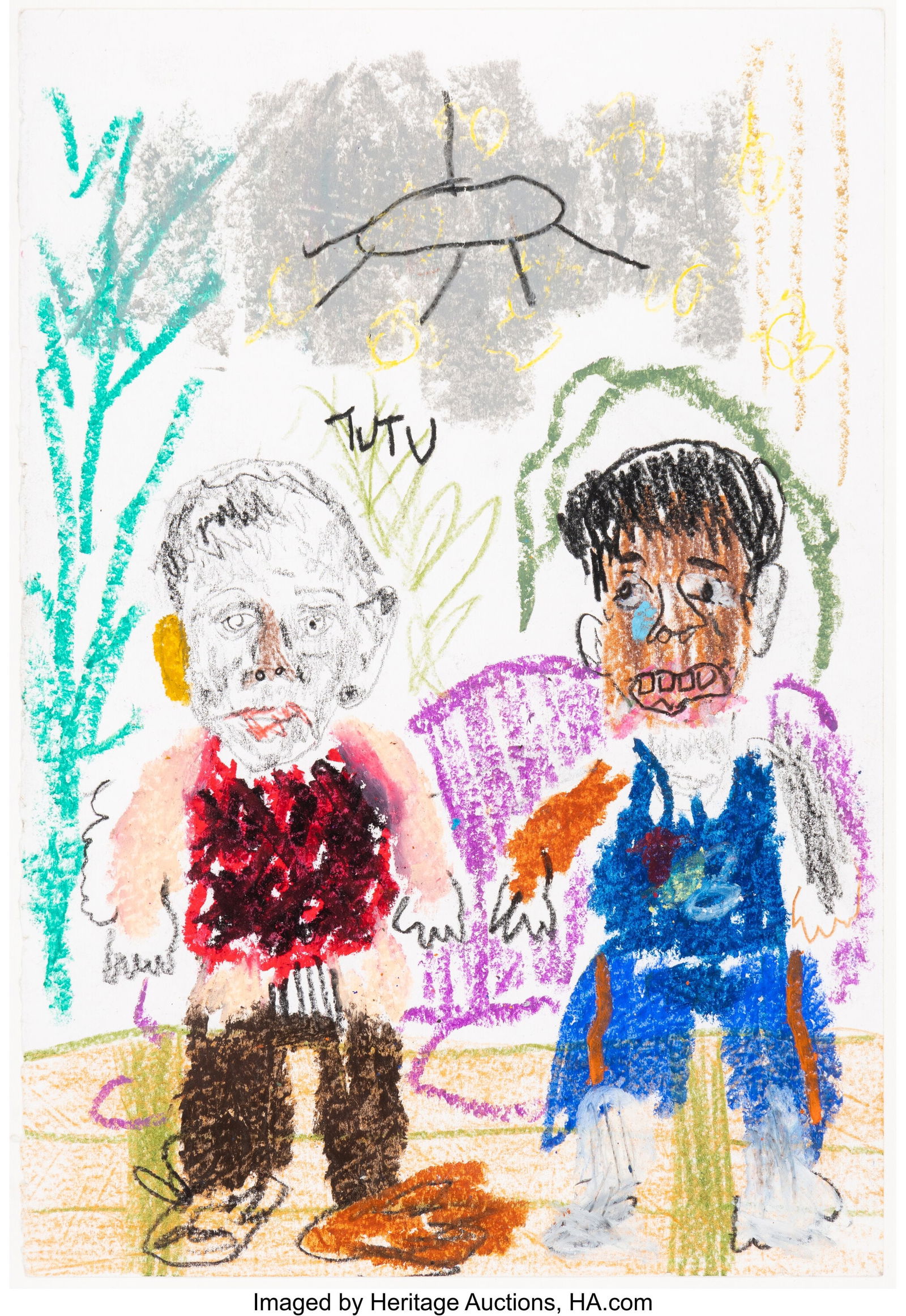 John Rivas (b. 1997) Untitled Pastel on wove pap (1 of 2)