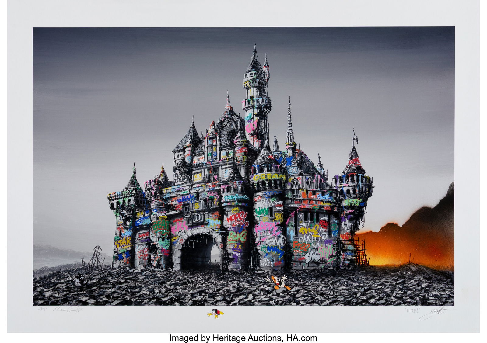 RoamCouch X Jeff Gillette Fire, 2021 Giclée pri: RoamCouch X Jeff Gillette Fire, 2021 Giclée print in colors on wove paper 24 x 34 inches (61.0 x 86.4 cm) (sheet) A.P. Signed, titled