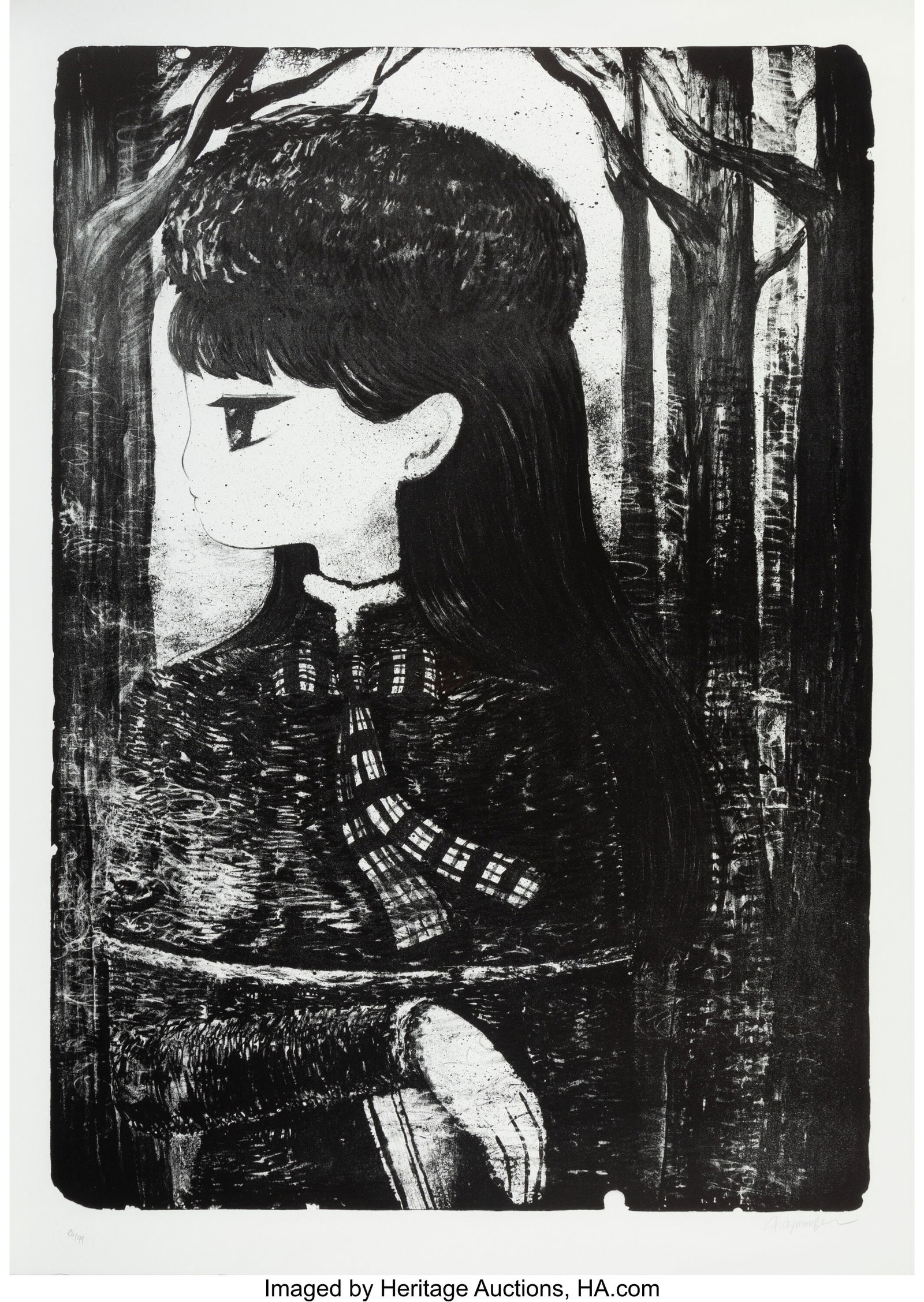 Stickymonger (20th Century) Faith, 2021 Lithogra: Stickymonger (20th Century) Faith, 2021 Lithograph on B.F.K Rives paper 43-1/4 x 32-3/4 inches (110.0 x 83.2 cm) (sheet) Ed&peri