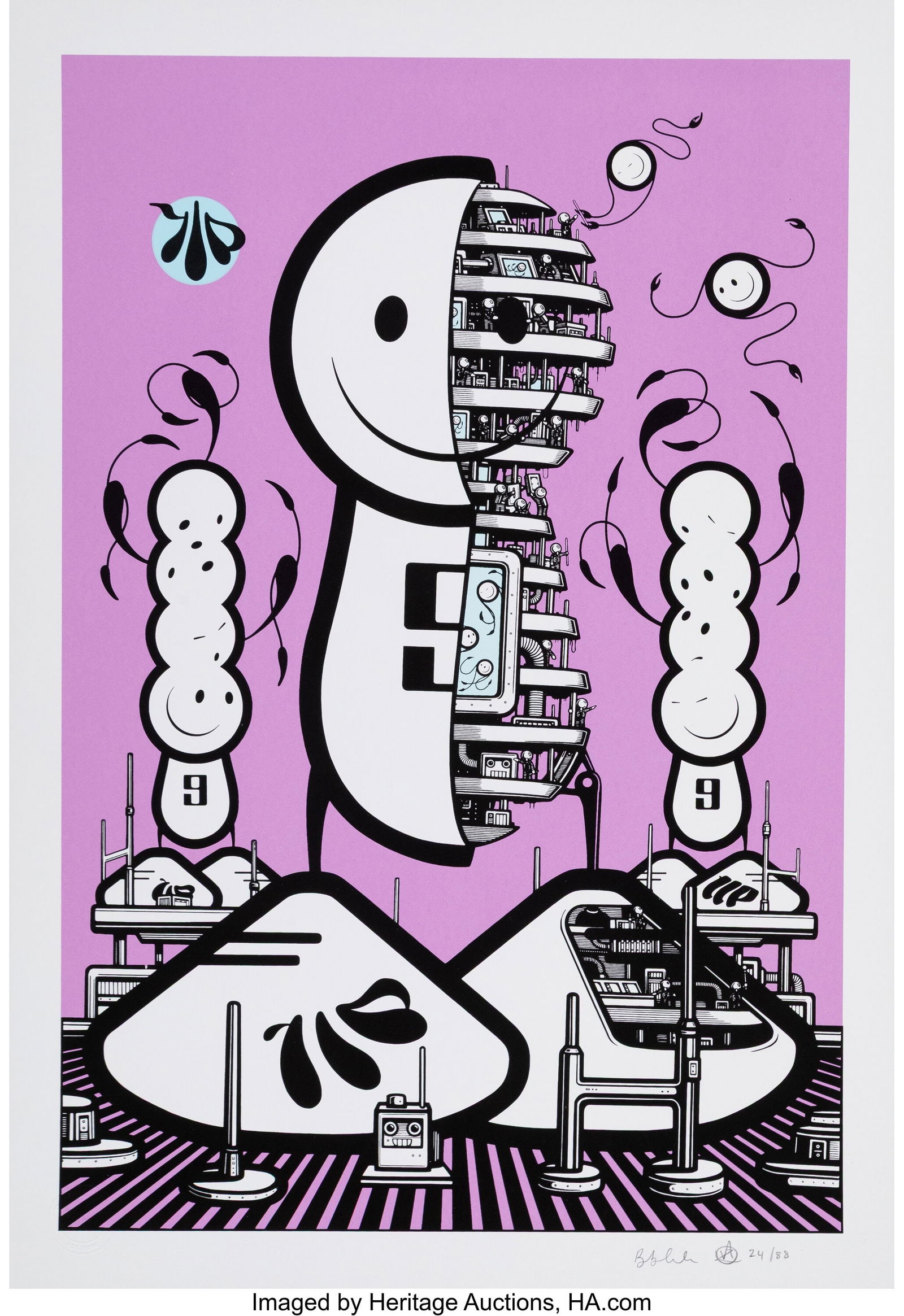 The London Police Dissected Lad (Plum), 2018 Scr: The London Police Dissected Lad (Plum), 2018 Screenprint in colors on Fabriano paper 22-3/4 x 15-3/4 inches (57.8 x 40.0 cm) (sheet) Ed&period