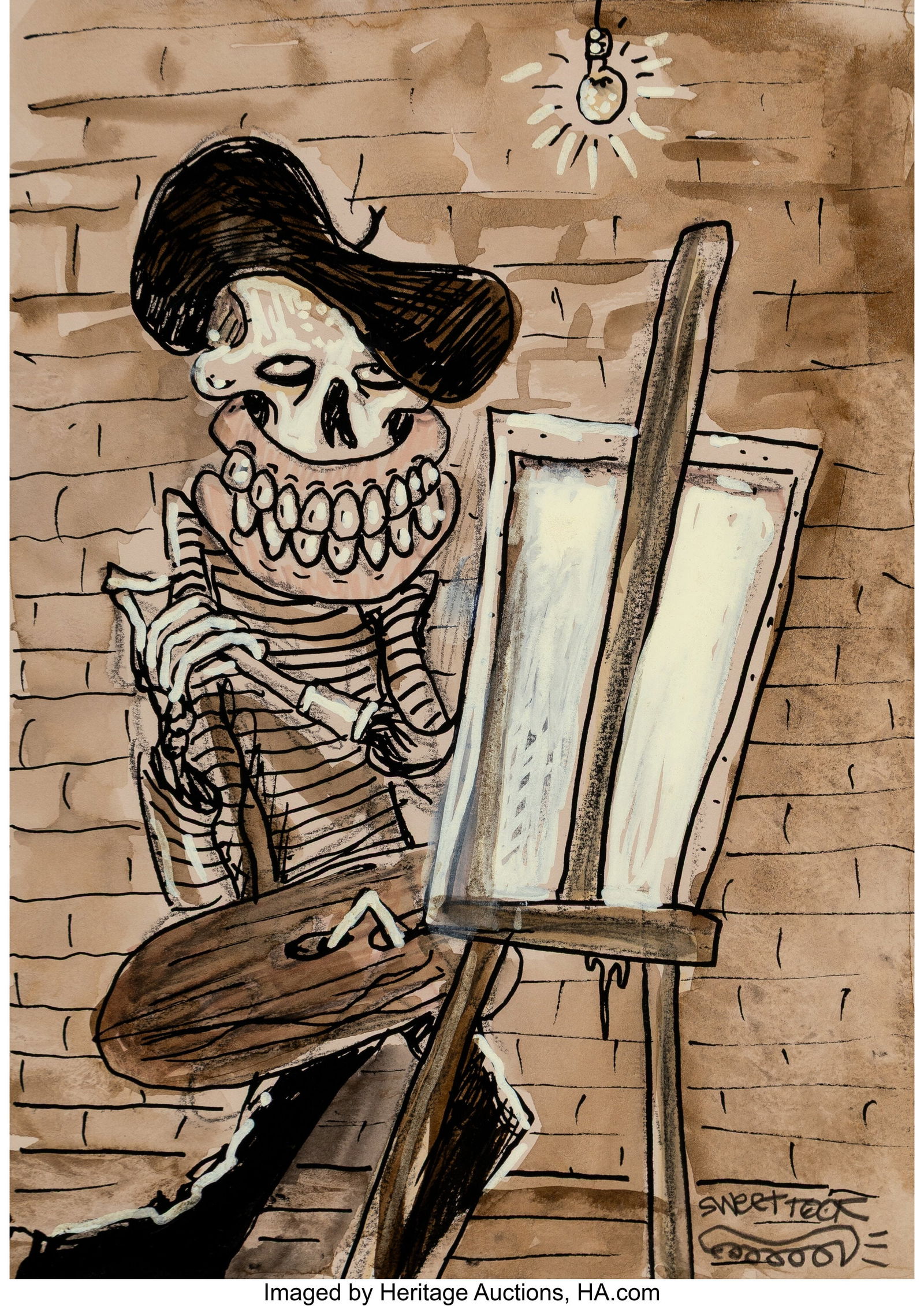 Sweet Toof (20th Century) Untitled Ink and water (1 of 2)