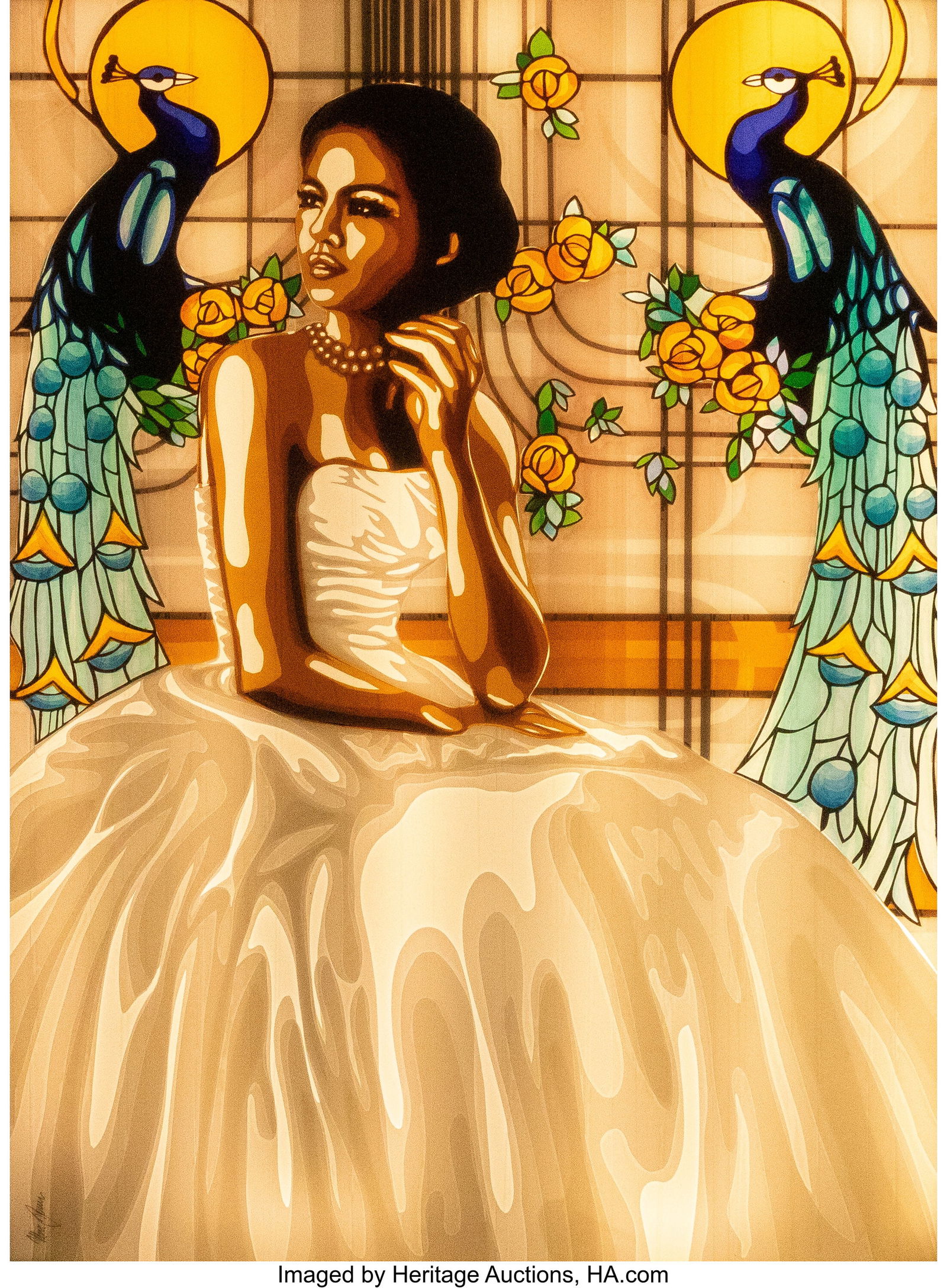 Max Zorn (b. 1982) Glass Flower, 2023 Tape on ac (1 of 2)