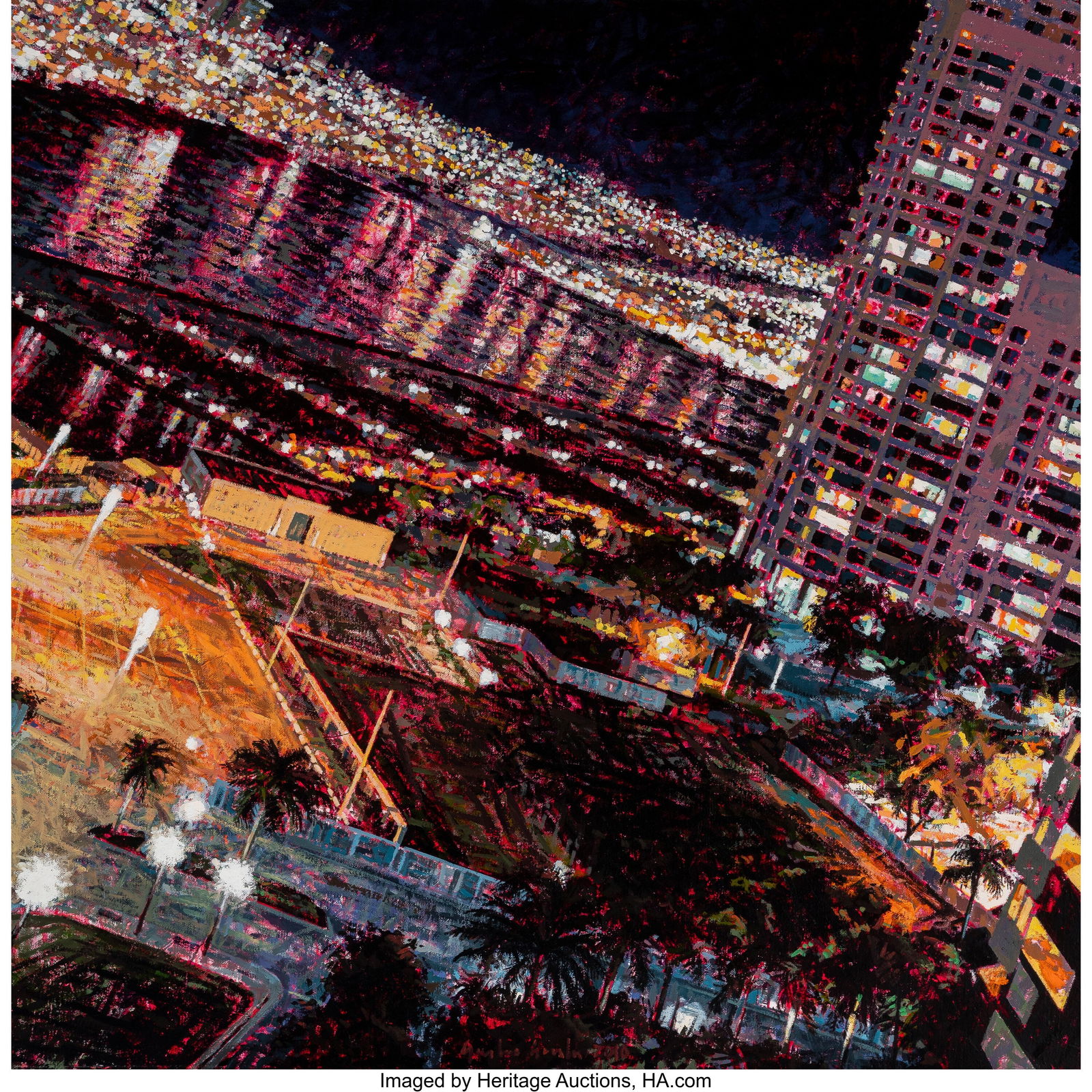 Gustavo Acosta (b. 1958) Illusion, 2010 Acrylic: Gustavo Acosta (b. 1958) Illusion, 2010 Acrylic on canvas 60 x 60 inches (152.4 x 152.4 cm) Signed, dated, and titled on the reverse: "