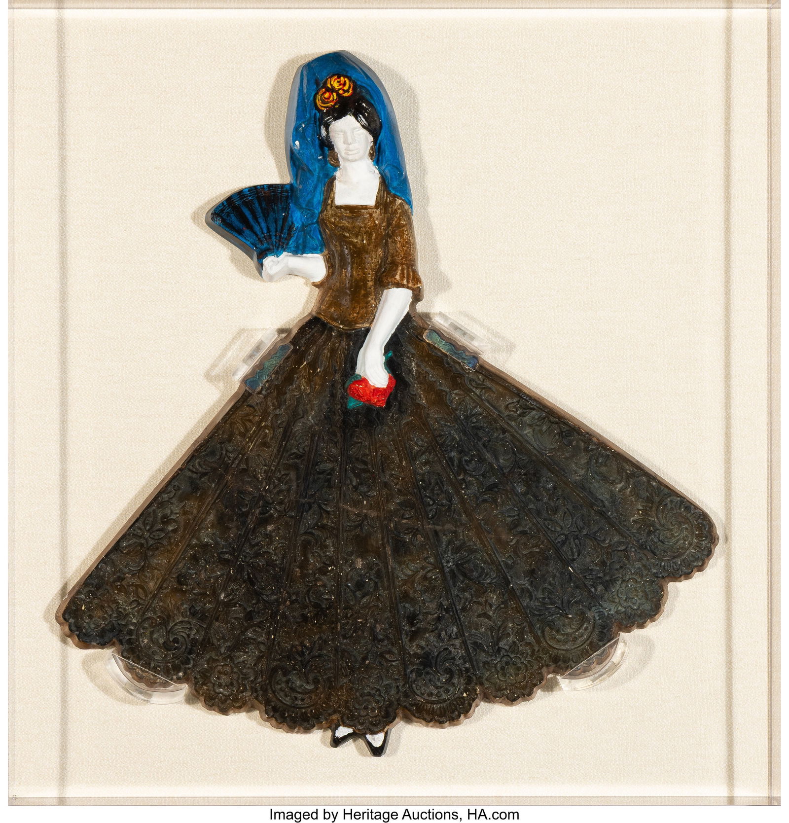 Jorge Ortega (20th Century) Flamenco Dancer Pain: Jorge Ortega (20th Century) Flamenco Dancer Painted plaster cast 32 x 32 inches (81.3 x 81.3 cm) The Judson C. Ball & Nancy Sue Ball Collection HID03101062