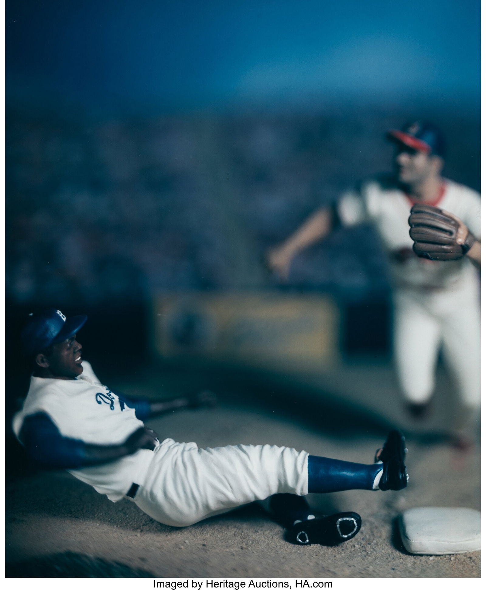 David Levinthal (American, b. 1949) Jackie Robin: David Levinthal (American, b. 1949) Jackie Robinson, Brooklyn Dodgers (from Baseball series), 2004 Unique Polaroid print 24 x 20-1/2 inches (61&pe