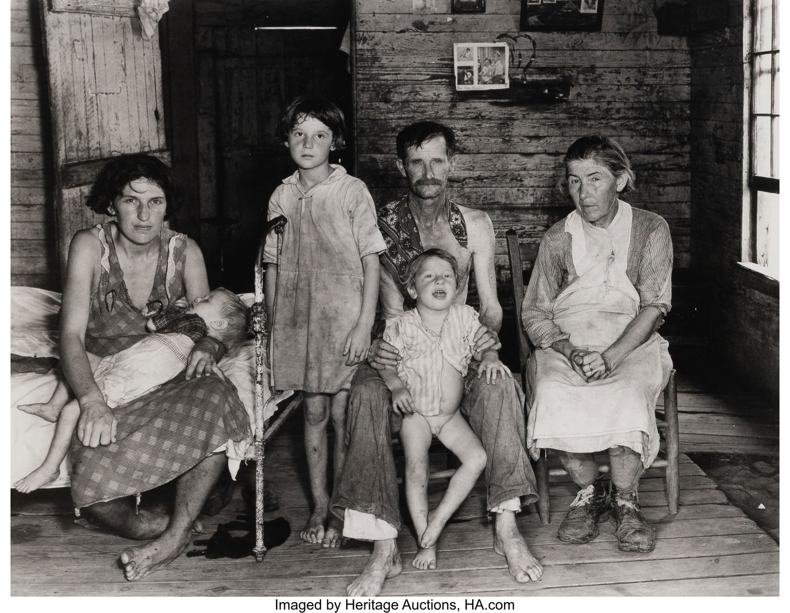 Walker Evans (American, 1903-1975) Bud Fields Fa: Walker Evans (American, 1903-1975) Bud Fields Family, Alabama, 1936 Gelatin silver print, printed later under the supervision of Arthur Rothstein 7-1/2 x 9-1/