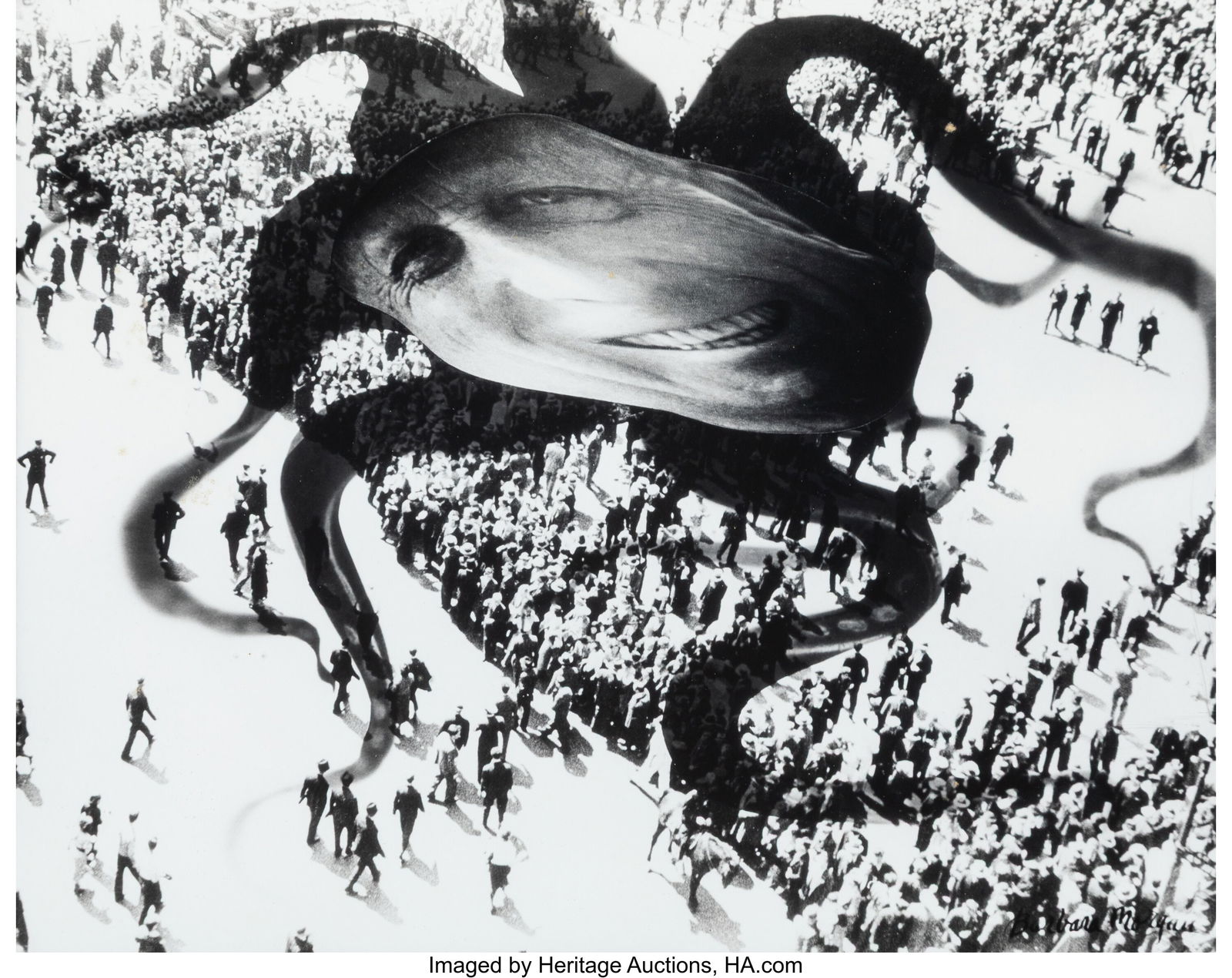 Barbara Morgan (American, 1900-1992) Hearst over: Barbara Morgan (American, 1900-1992) Hearst over the People, 1939 Gelatin silver photomontage, printed later 12 x 15 inches (30.5 x 38.1 cm) (i