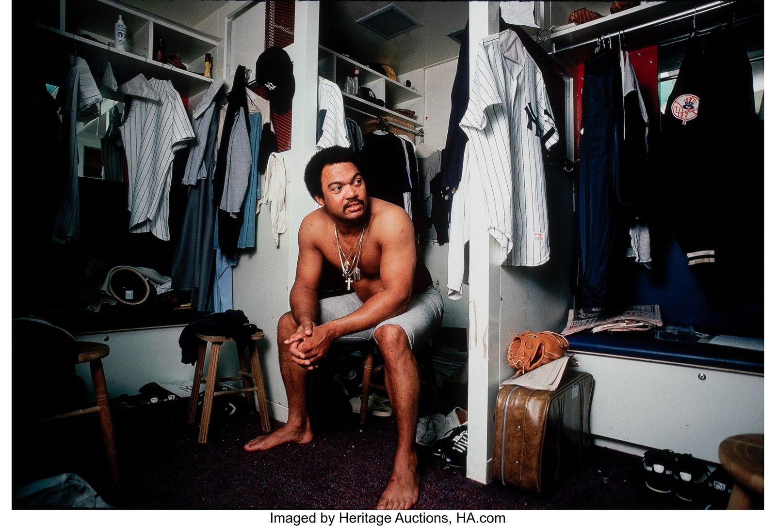 Walter Ioss (American, b. 1943) Reggie Jackson, (1 of 3)