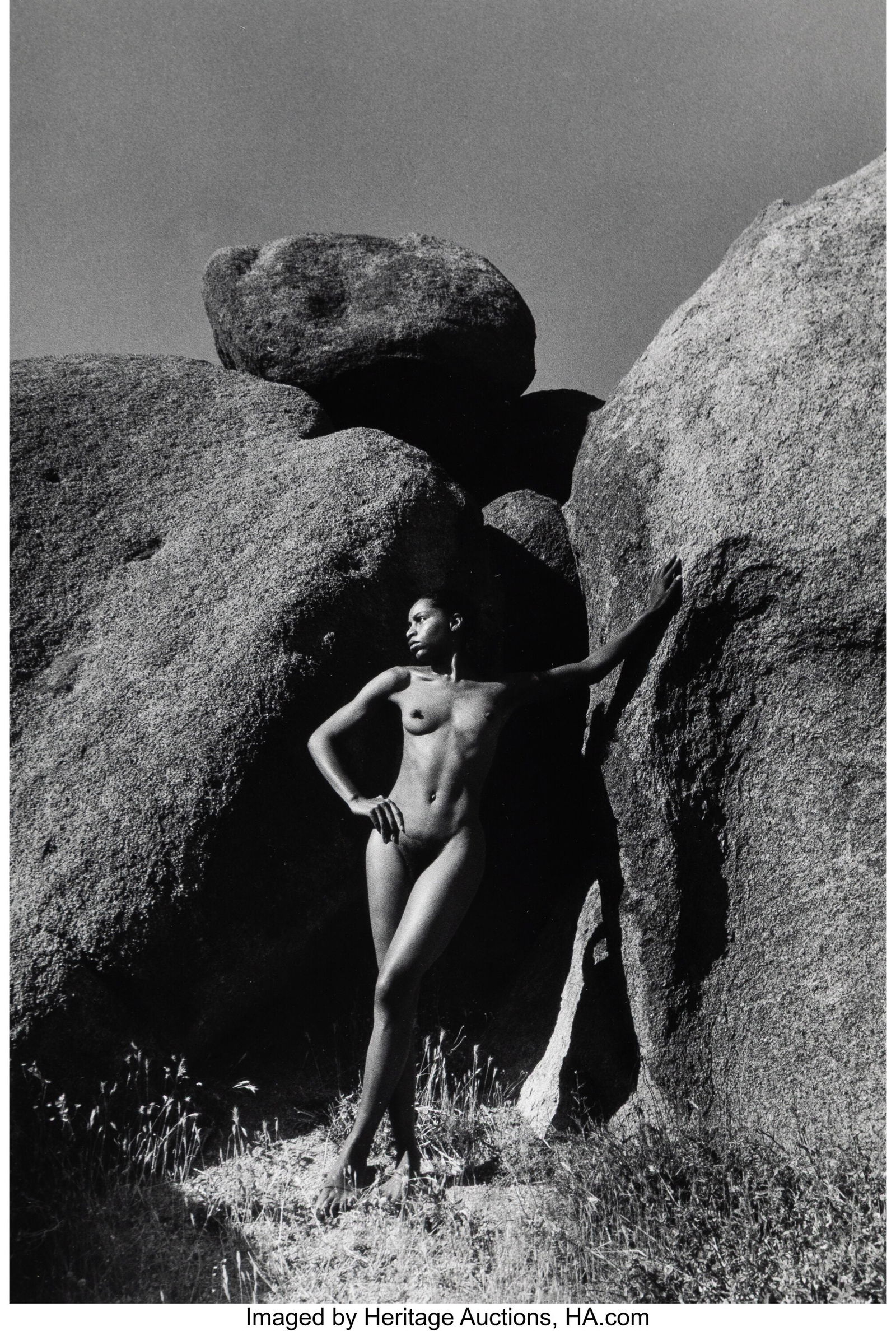 Lucien Clergue (French, 1934-2014) Nude in Alaba: Lucien Clergue (French, 1934-2014) Nude in Alabama Hills, 1982 Gelatin silver print, printed 1988 14-1/8 x 9-1/2 inches (35.9 x 24.1 cm) &lp