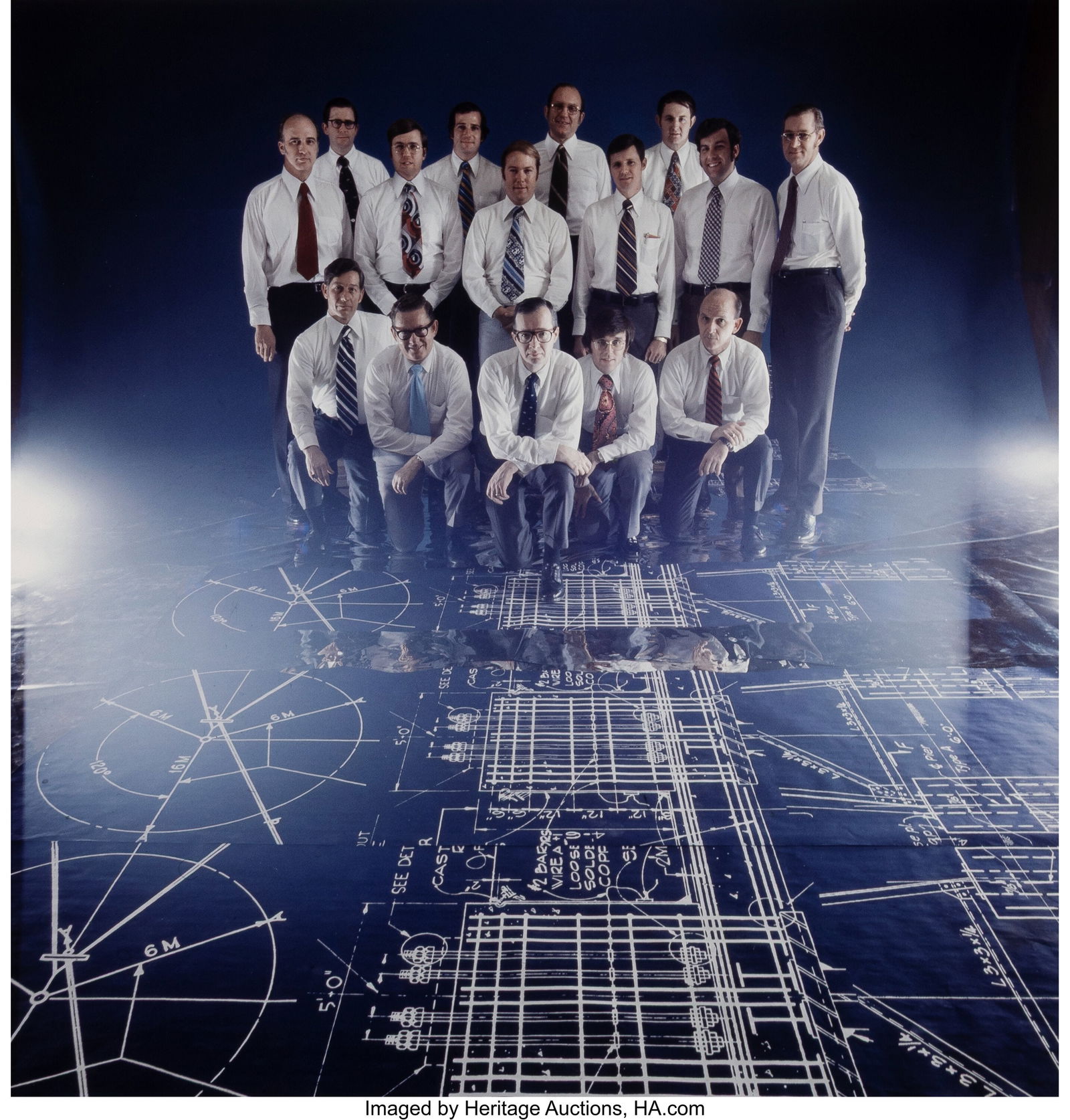 Neal Slavin (American, b. 1941) AT&T Engineers, (1 of 3)