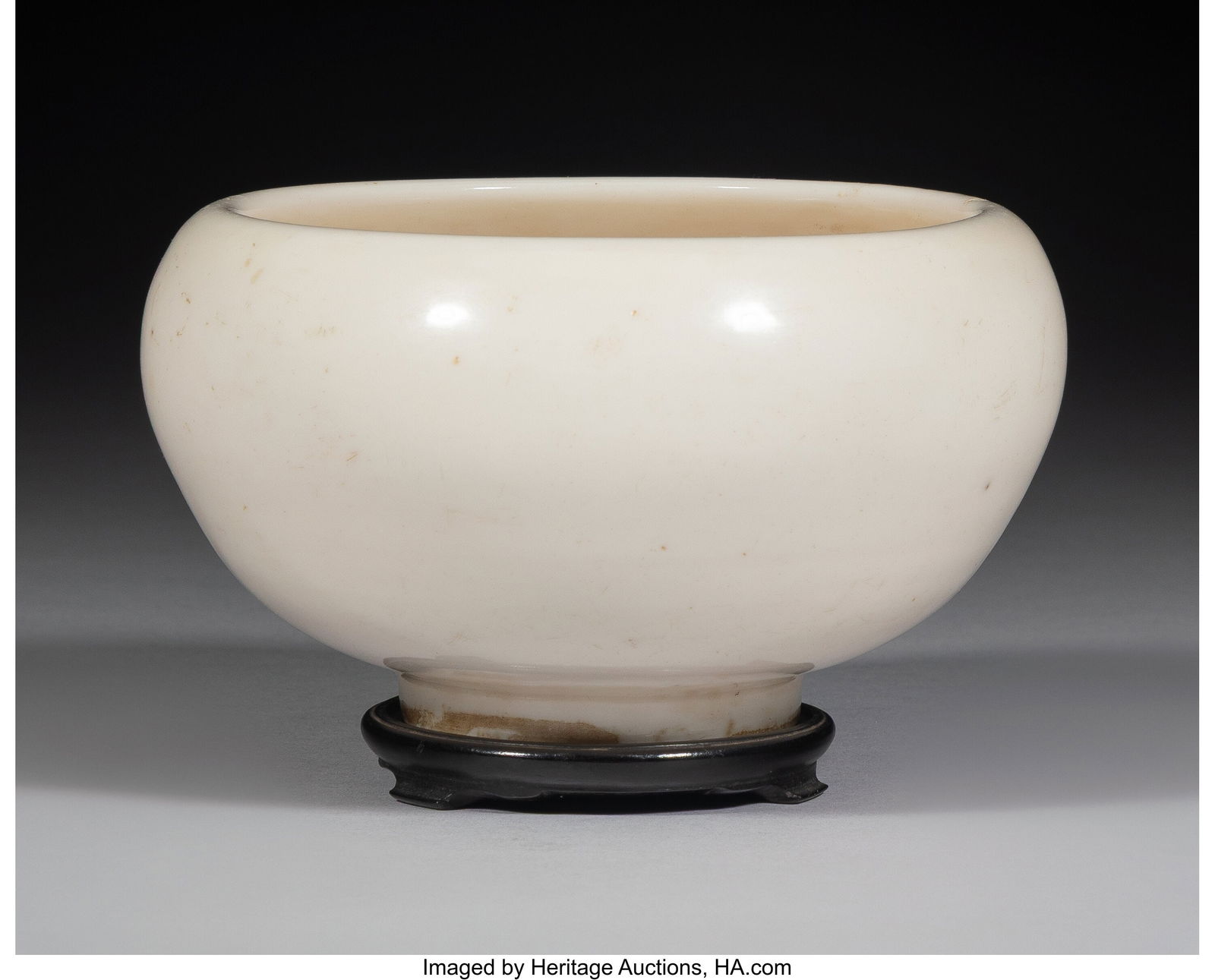 A Chinese Blanc-de-Chine Bowl with Stand, Ming d: A Chinese Blanc-de-Chine Bowl with Stand, Ming dynasty 3 x 5-1/8 x 5-1/8 inches (7.6 x 13.0 x 13.0 cm) (work) Property from the collection of