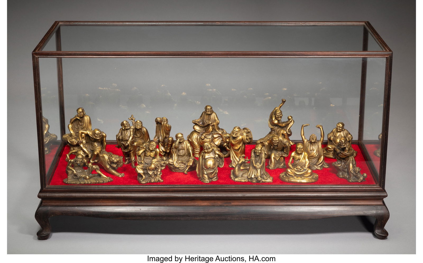 A Group of Eighteen Chinese Bronze Figures of Lu (1 of 3)
