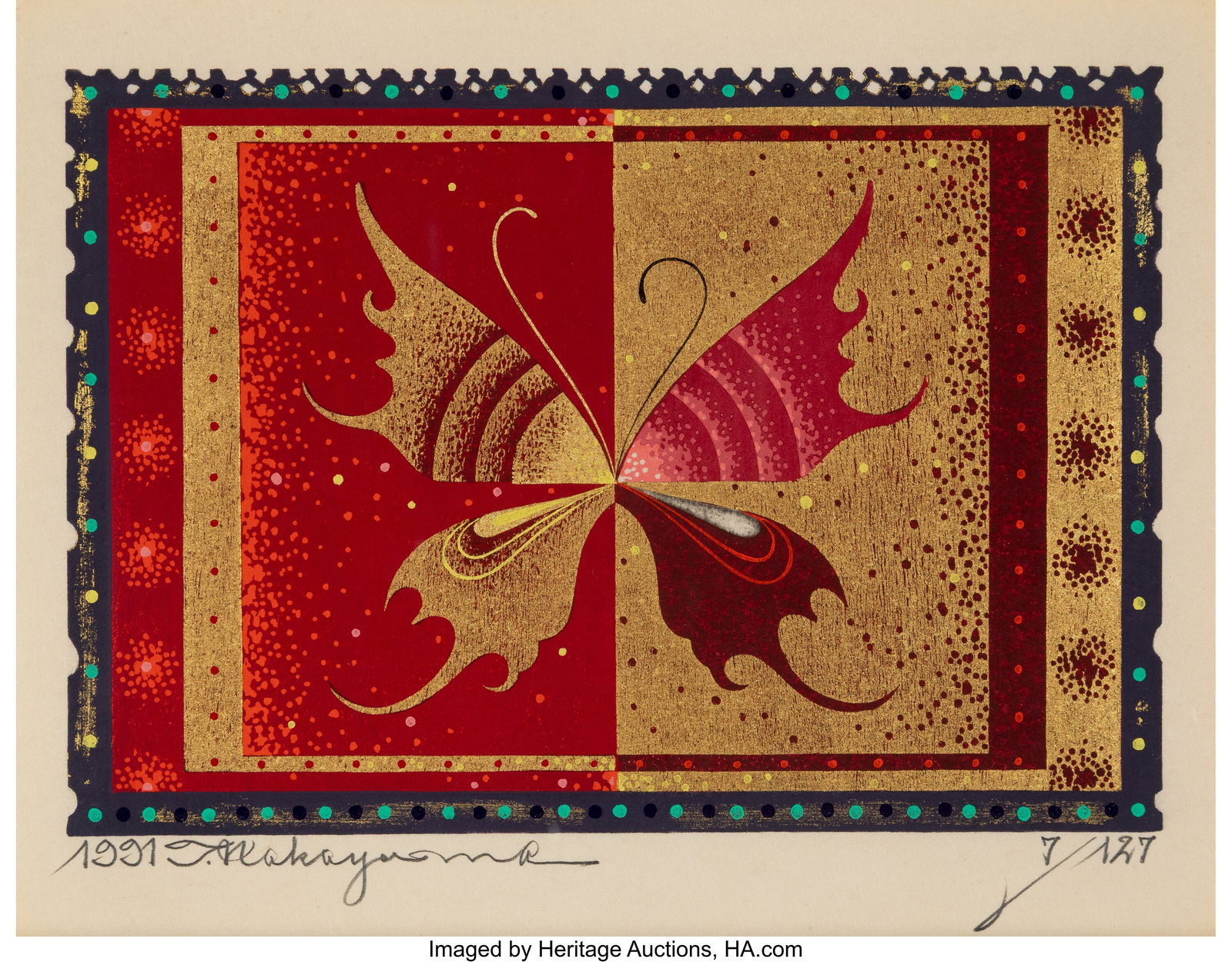 Tadashi Nakayama (Japanese, 1927-2014) Butterfly (1 of 2)