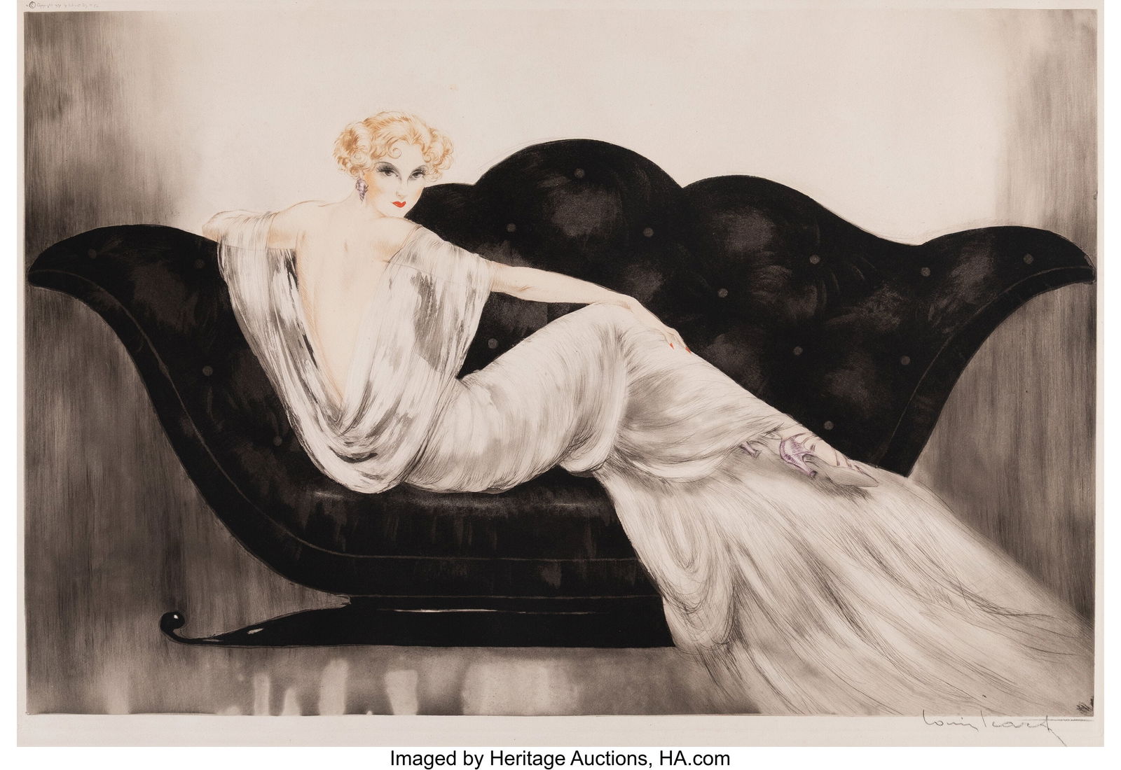 Louis Icart (French, 1888-1950) Le Sofa, 1937 Et (1 of 3)