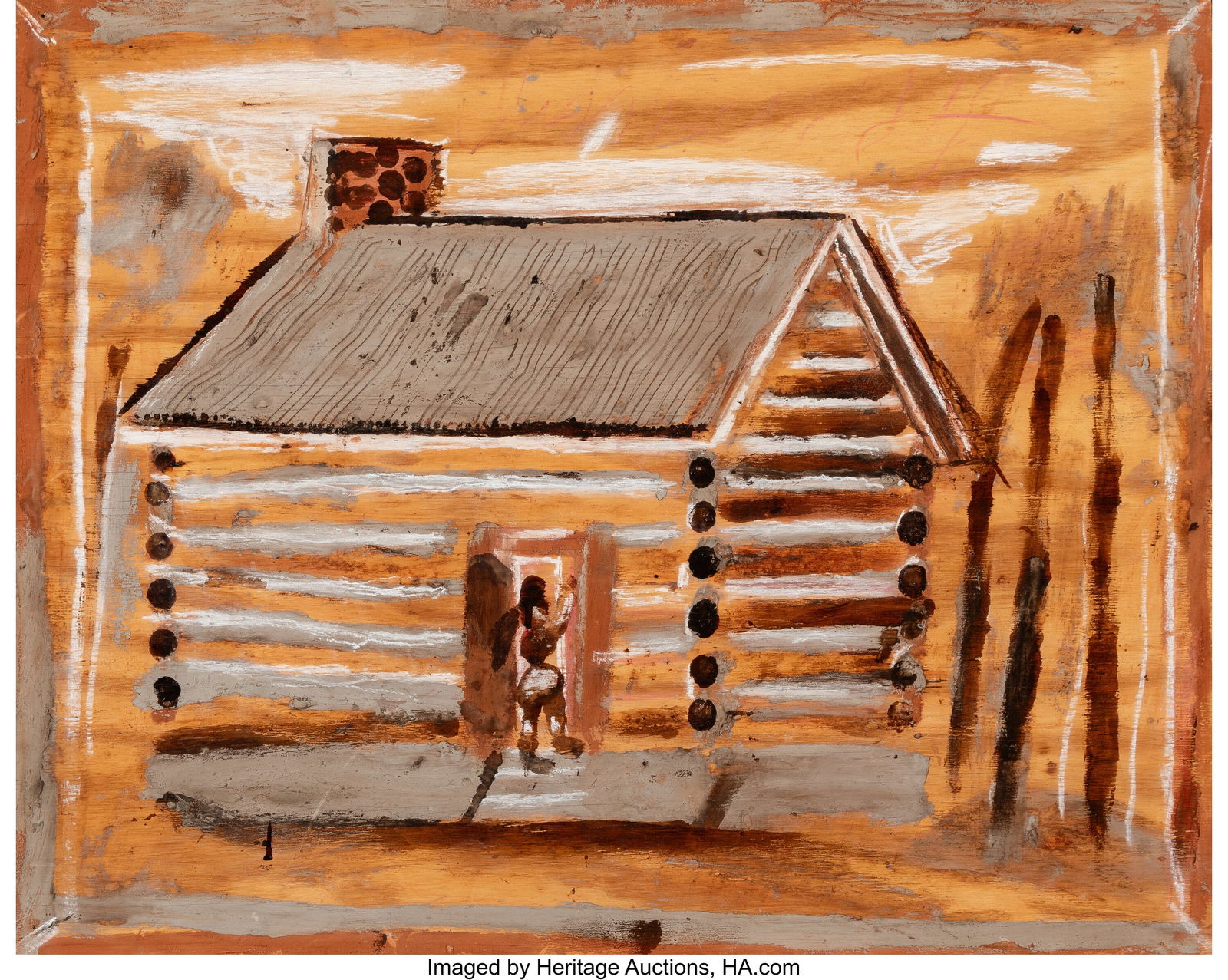 Jimmie Lee Sudduth (American, 1910-2007) Untitle (1 of 2)