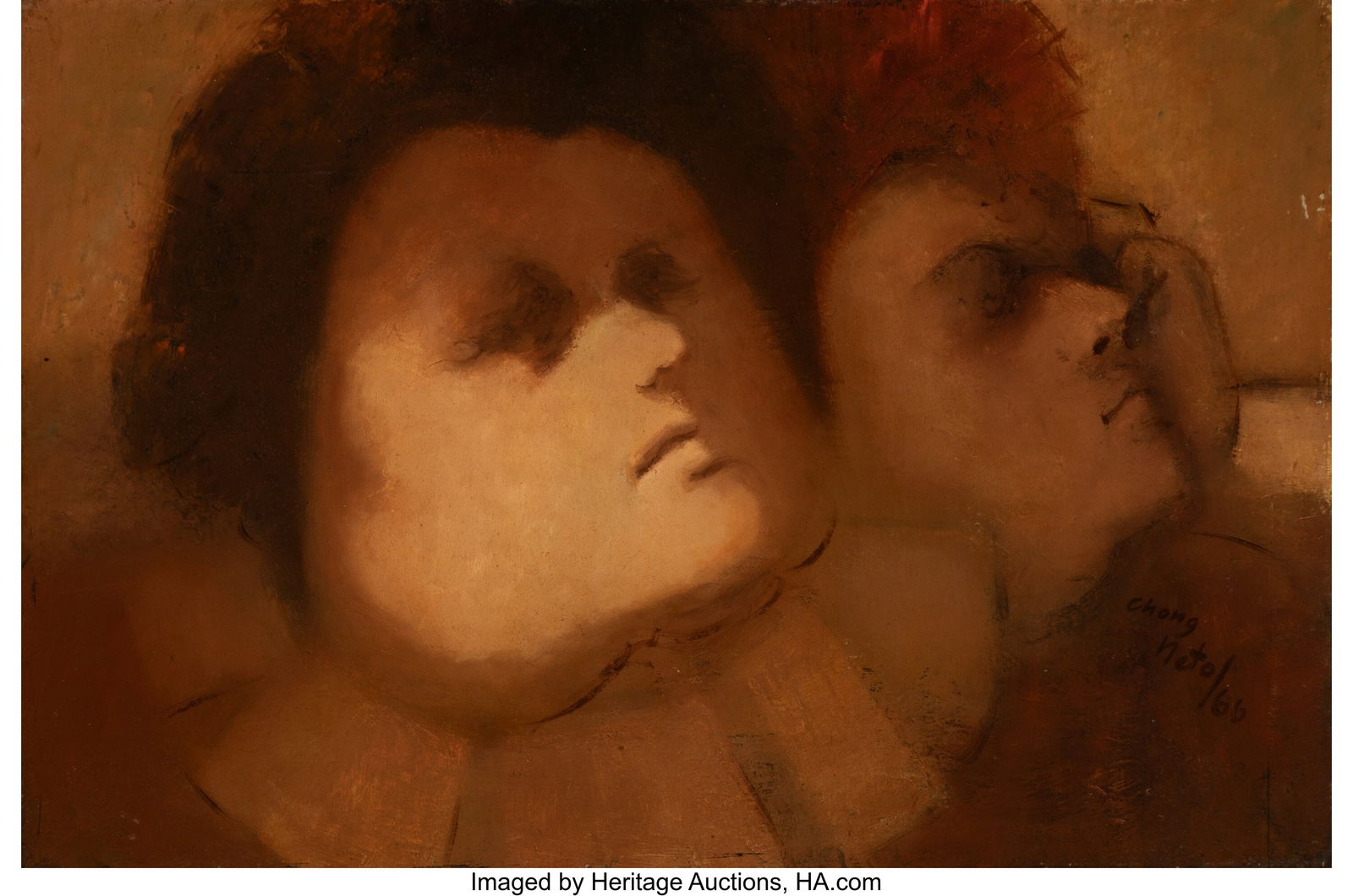 Manuel Chong Neto (Panamanian, b. 1927) Rostros (1 of 3)