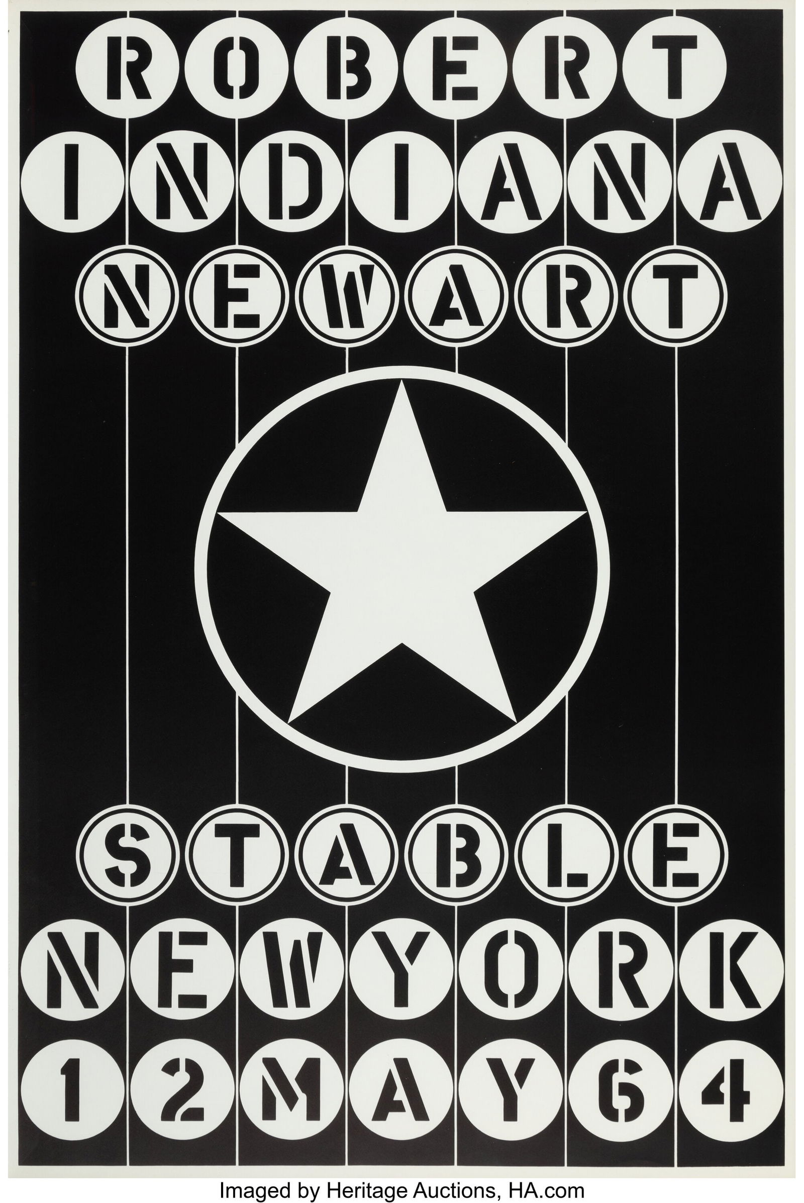 Robert Indiana (American, 1928-2018) Stable II,: Robert Indiana (American, 1928-2018) Stable II, 1964 Screenprint in colors on wove paper 46 x 30 inches (116.8 x 76.2 cm) (sheet) HID03101062020