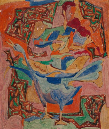 PHILIP PEARLSTEIN (American, b. 1924) The Violin: PHILIP PEARLSTEIN (American, b. 1924) The Violinist; Reclining nude (2), 1950