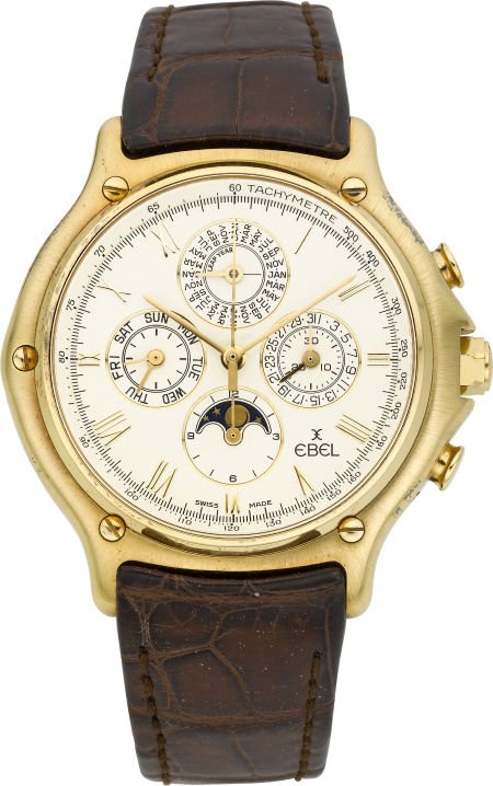 Ebel Fine 18k Gold Quantieme Perpetual Automatic