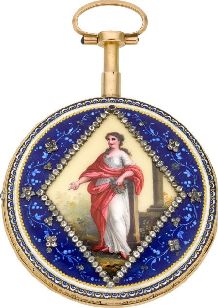 Philippe Terrot Fine Enamel & Gold Quarter Repea