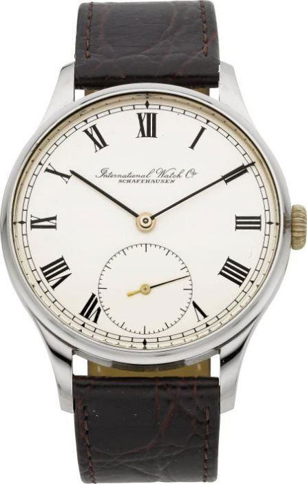 International Watch Co. Custom Stainless Steel W: international Watch Co. Custom Stainless Steel Wristwatch Case: Stainless Steel, 44 Mm, Curved