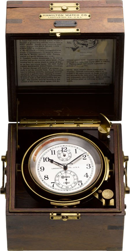 Hamilton Model 21 Naval Ships Chronometer, circa