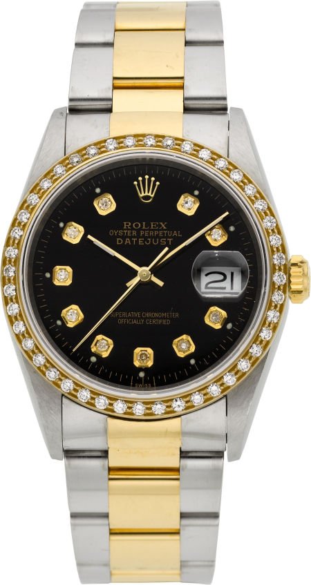 Rolex Ref. 16263 Gent's Two Tone Datejust With D