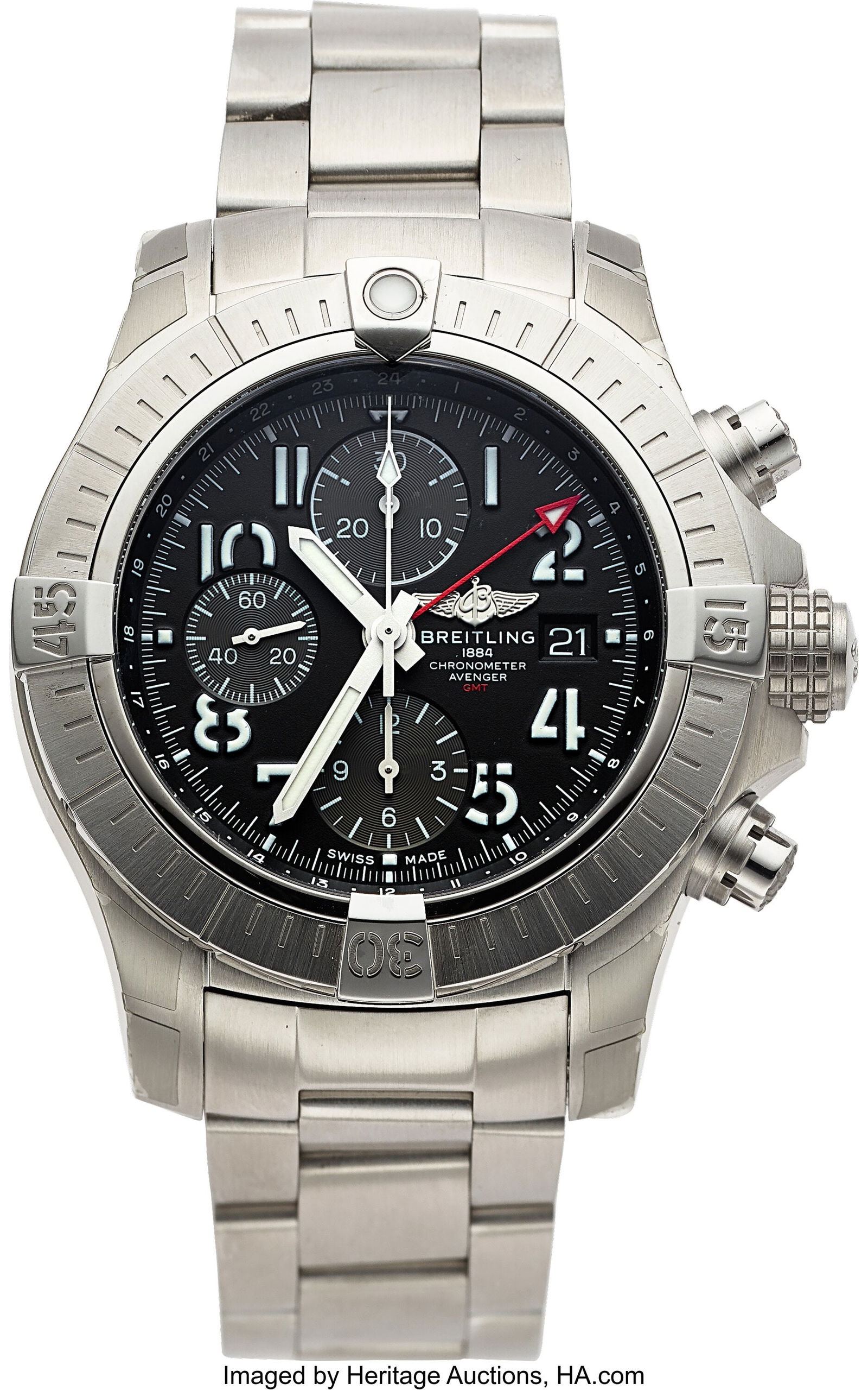 Breitling Avenger Chronograph GMT 45, Ref. A2431 (1 of 4)