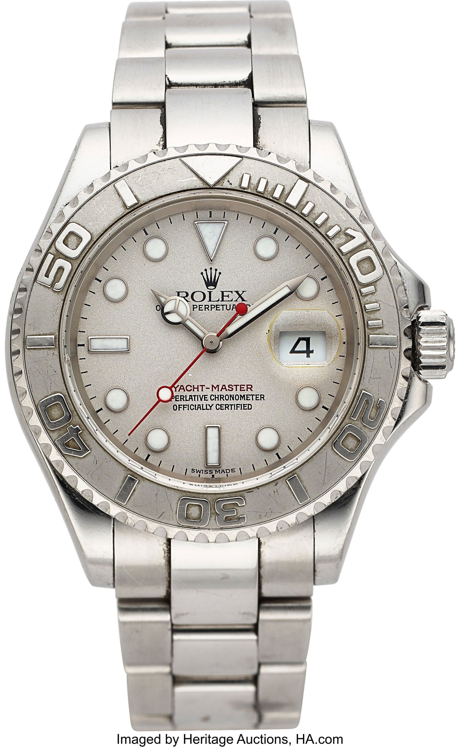 Rolex, Oyster Perpetual Date Yacht-Master, Stain: Rolex, Oyster Perpetual Date Yacht-Master, Stainless Steel and Platinum, Ref. 16622 Case: 40 mm, stainless steel and platinum, three body, screw-down