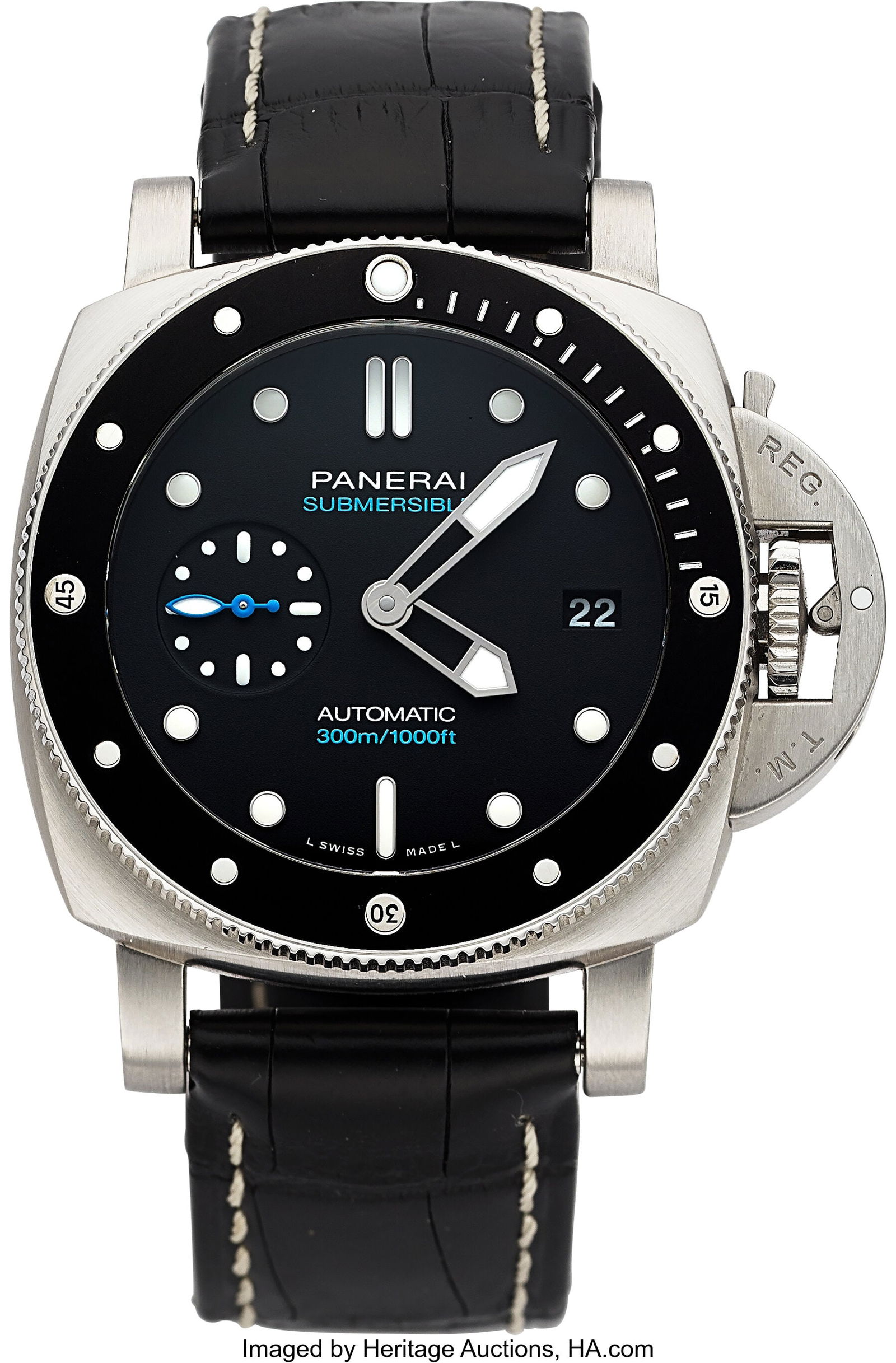 Panerai Submersible Stainless Steel with Box, Re: Panerai Submersible Stainless Steel with Box, Ref. PAM02683 Case: 41 mm, stainless steel, three body, screw-down case back, unidirectional ratcheted rotating