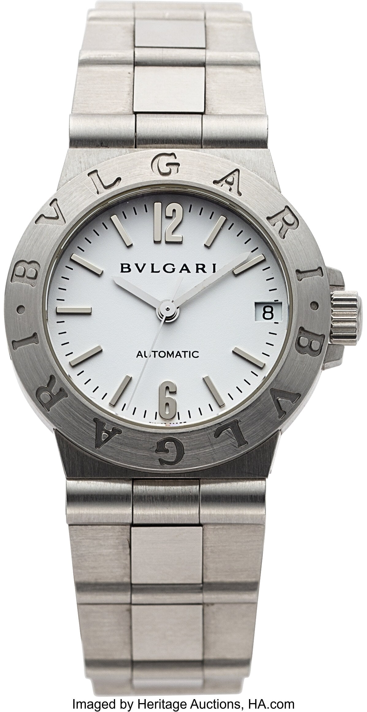 Bulgari Ladies Automatic Stainless Steel, Ref. L: Bulgari Ladies Automatic Stainless Steel, Ref. LCV29S Case: 29 mm, stainless steel, three body, screw-down case back and crown, fixed bezel with "BULGARI"