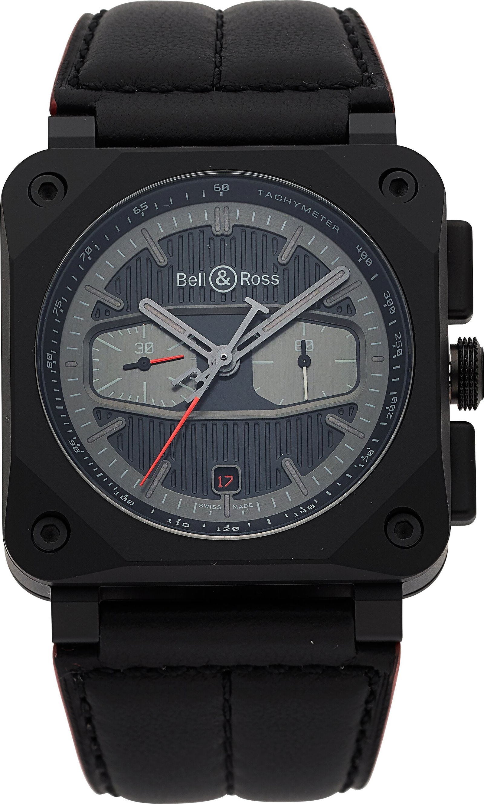 Bell and Ross Chrono Blacktrack LE Full Set, Ref: Bell and Ross Chrono Blacktrack LE Full Set, Ref. BR-03 Case: 42 mm, ceramic, three body, 4 screw case back, push-pull crown, 04037 Dial: black