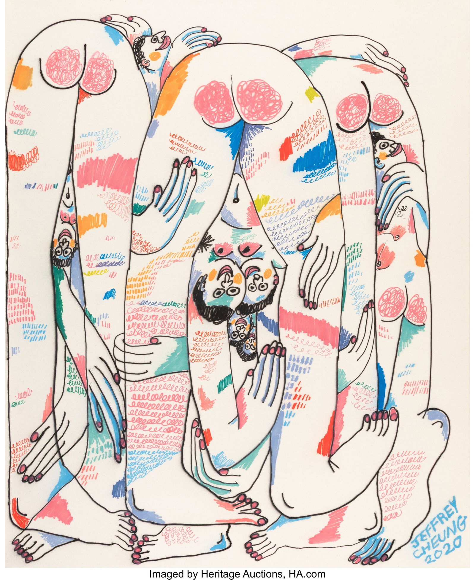 Jeffrey Cheung (b. 1989) Untitled, 2020 Acrylic (1 of 3)