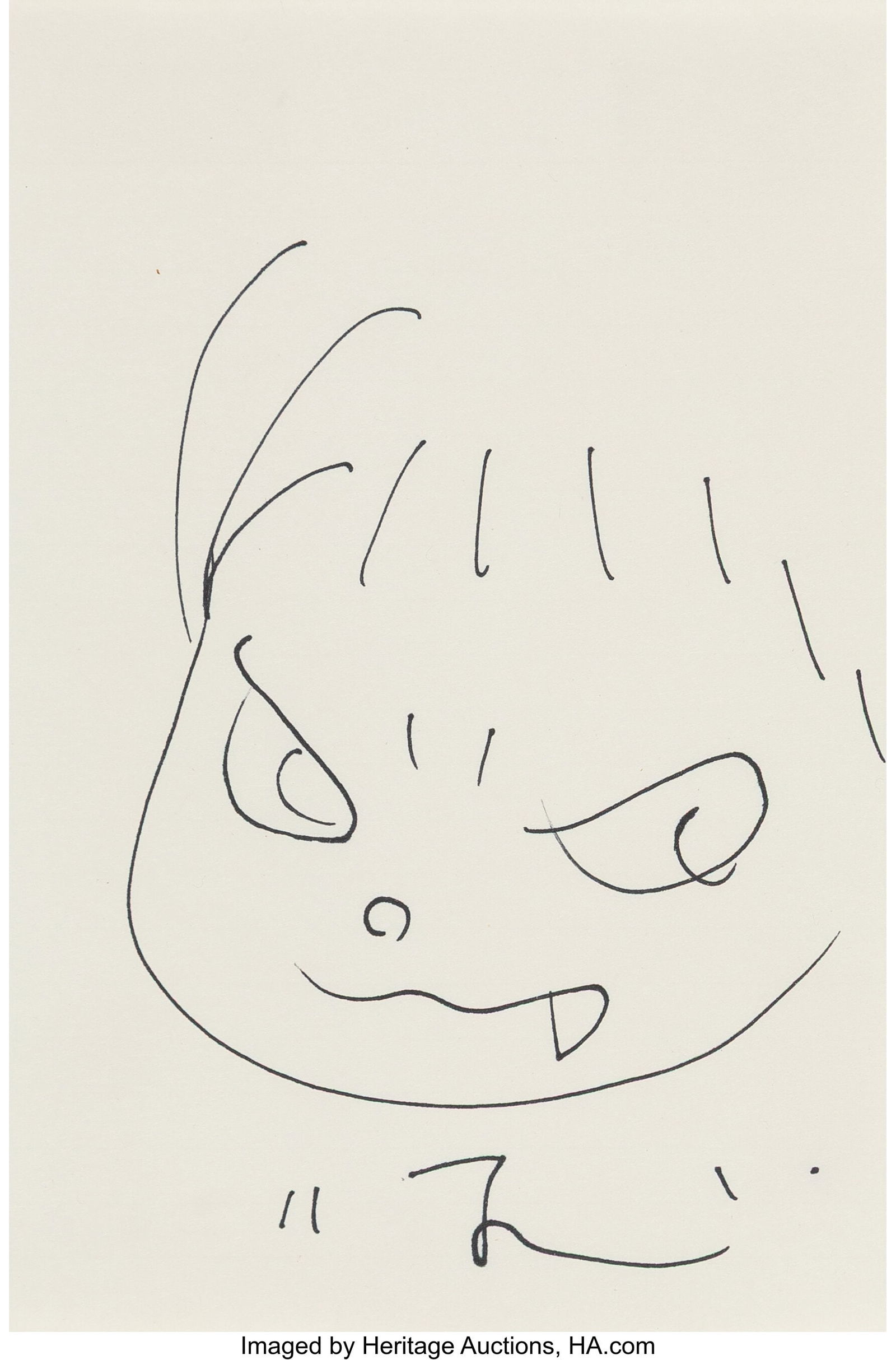 Yoshitomo Nara (b. 1959) Untitled Ink on wove pa (1 of 2)