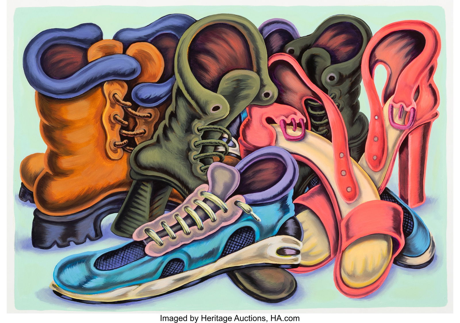 Pedro Pedro (b. 1986) Pile of Shoes, 2019 Acryli (1 of 2)
