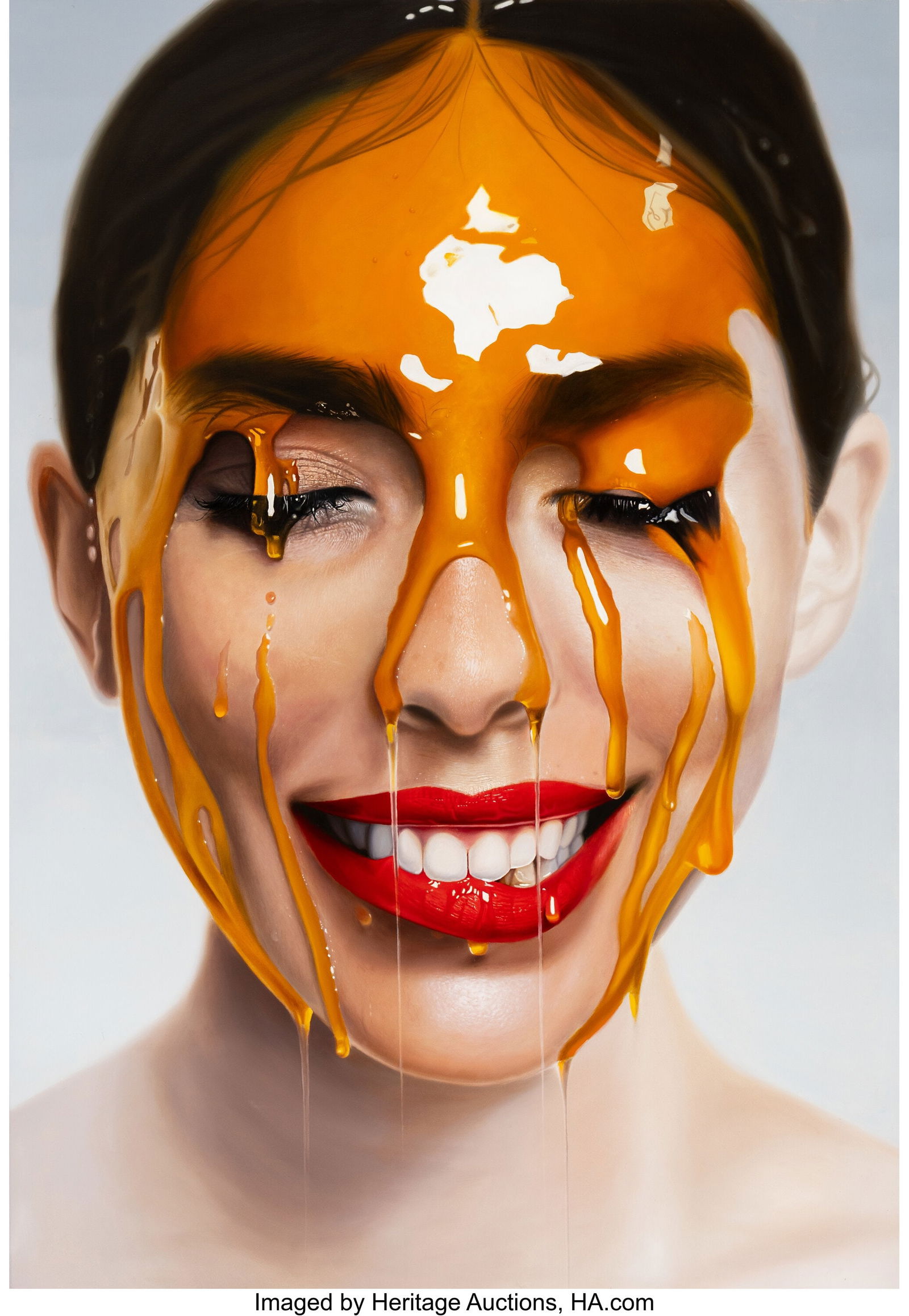 Mike Dargas (b. 1983) Sweet Satisfaction, 2022 O: Mike Dargas (b. 1983) Sweet Satisfaction, 2022 Oil on canvas 72 x 50 inches (182.9 x 127 cm) Signed and dated on the reverse: M. Dargas / '2022