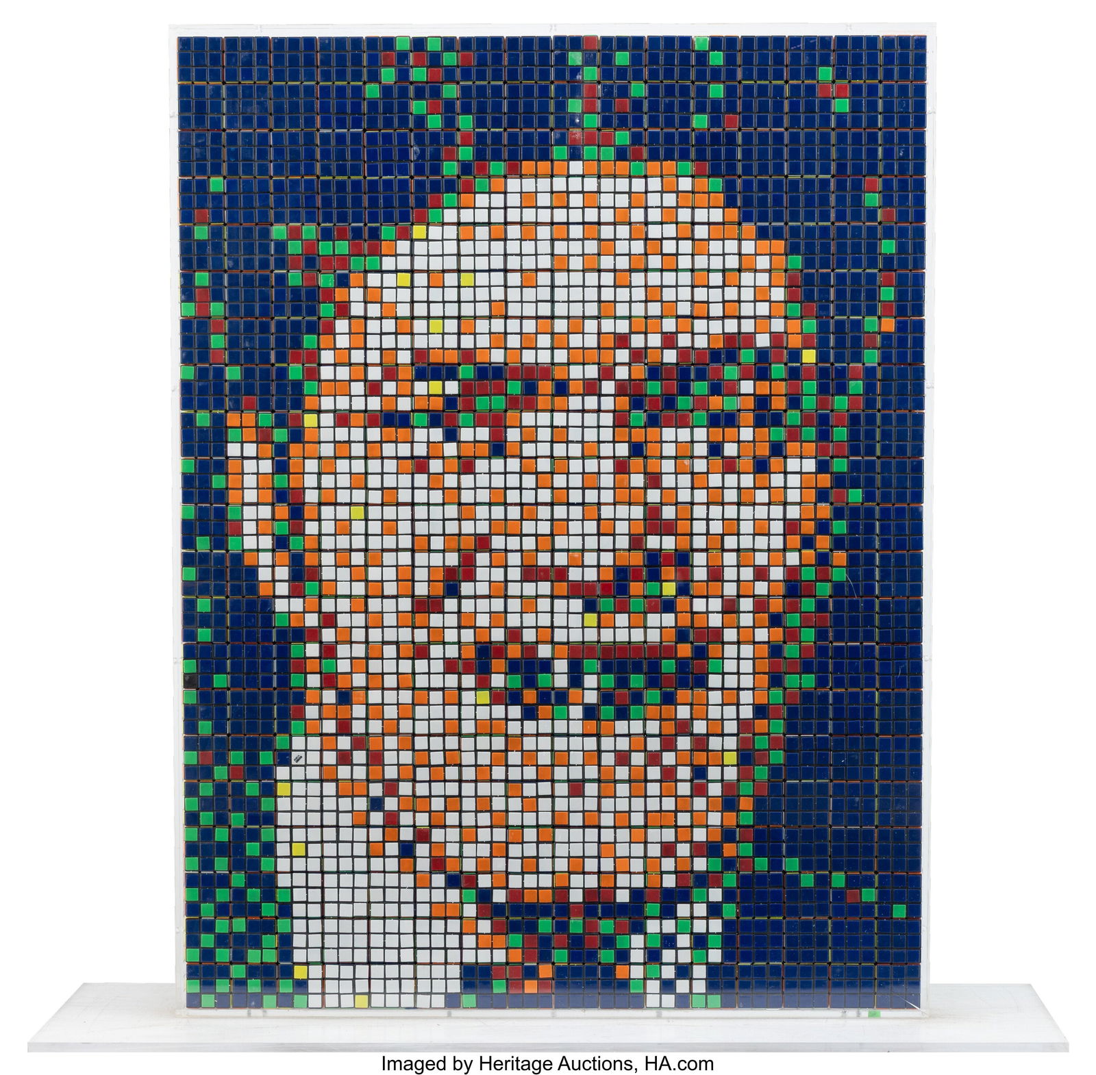 Invader (b. 1969) Rubik Jaws in plexiglass case, (1 of 5)