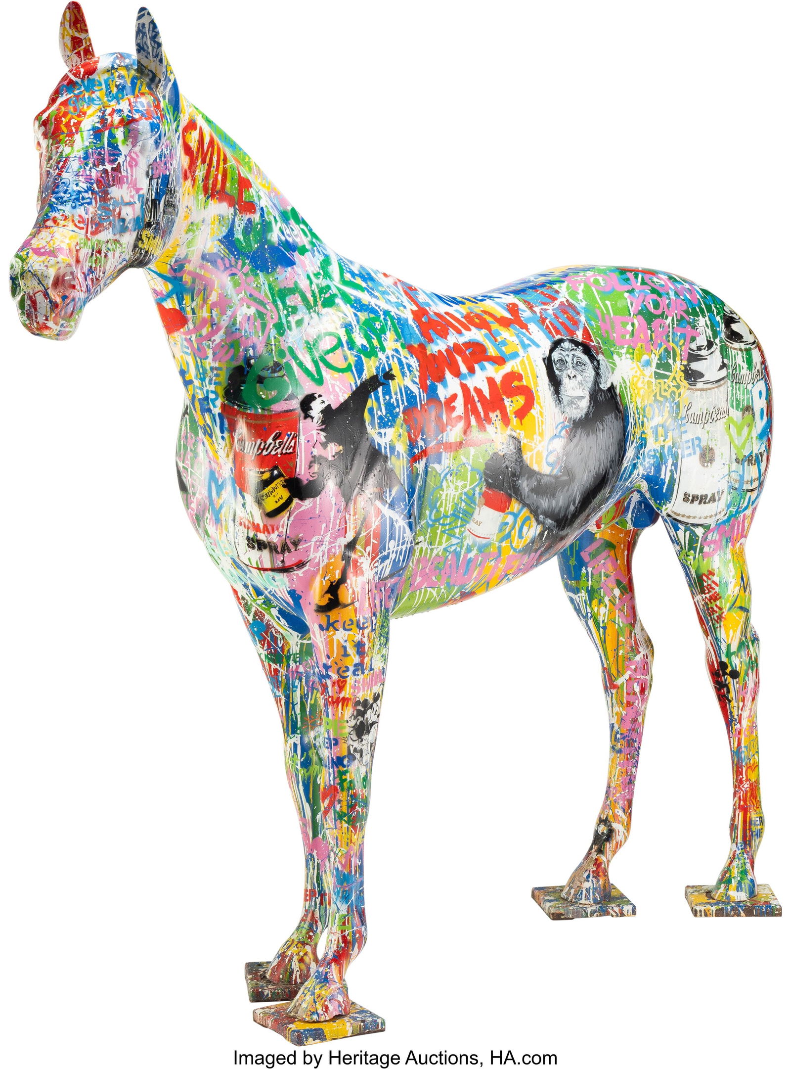Mr. Brainwash (b. 1966) Untitled (Graffiti Horse (1 of 3)