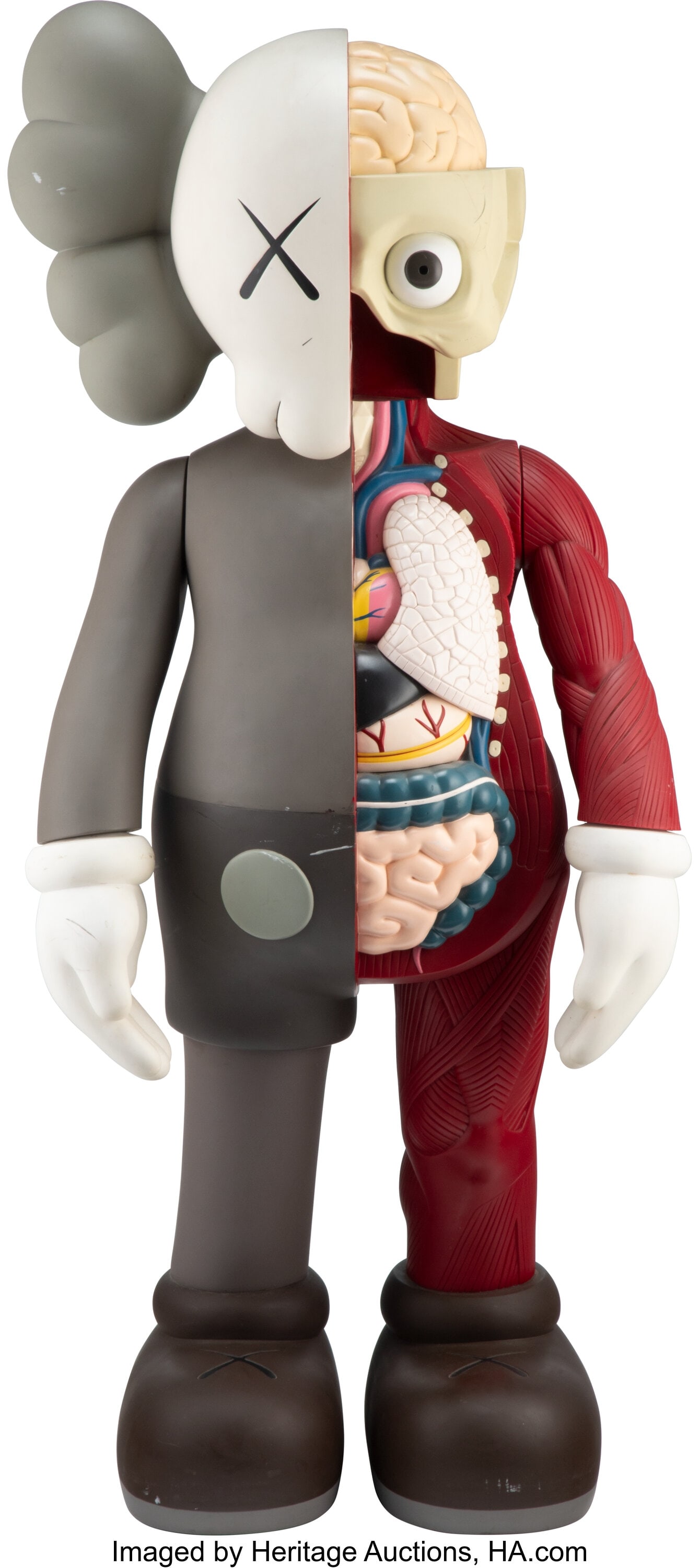KAWS (b. 1974) 4FT Dissected Companion (Brown), (1 of 5)