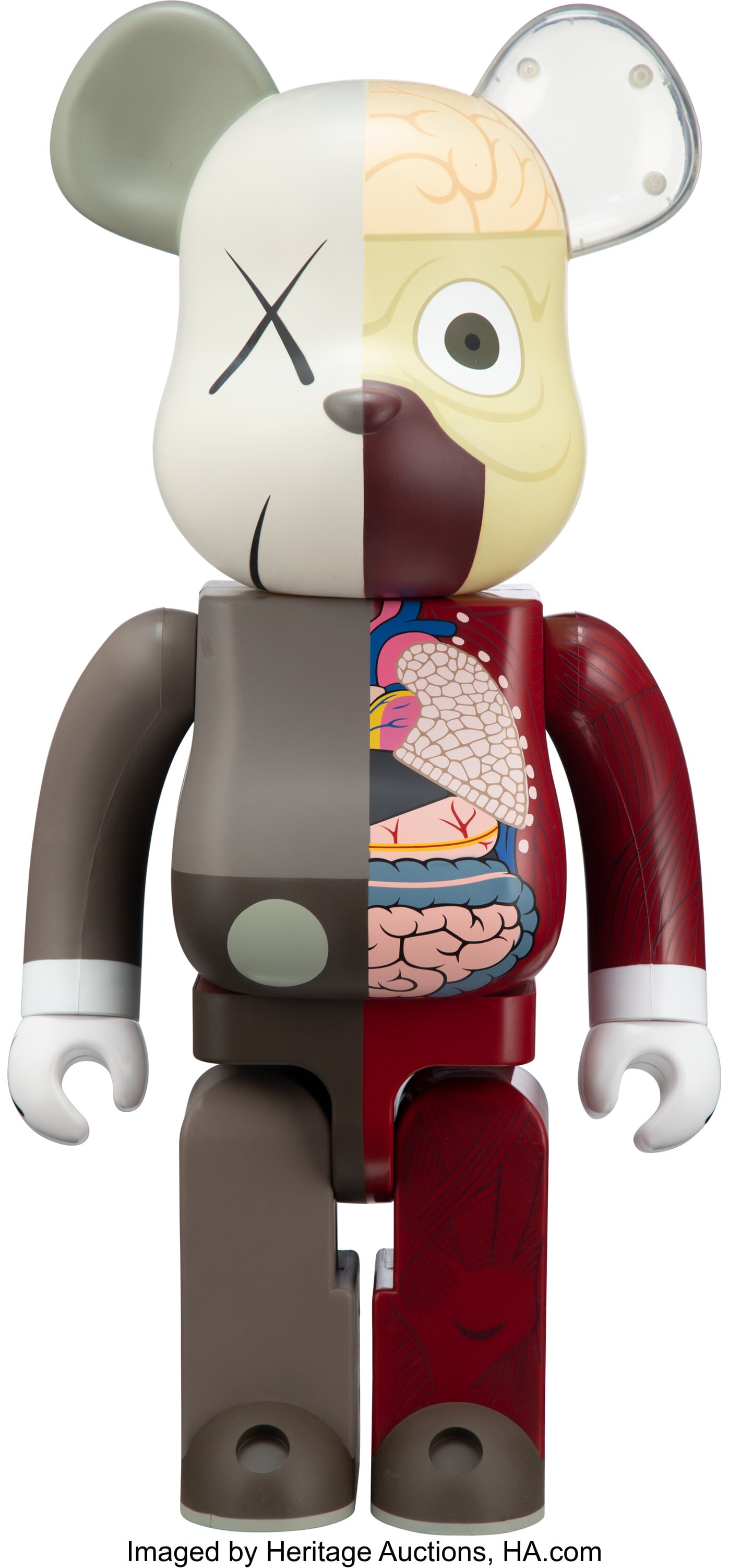 KAWS X BE@RBRICK Dissected Companion 1000%, 2008: KAWS X BE@RBRICK Dissected Companion 1000%, 2008 Painted cast vinyl 28 x 13-1/4 x 9-1/2 inches (71.1 x 33.7 x 24.1 cm) Stamped on underside o