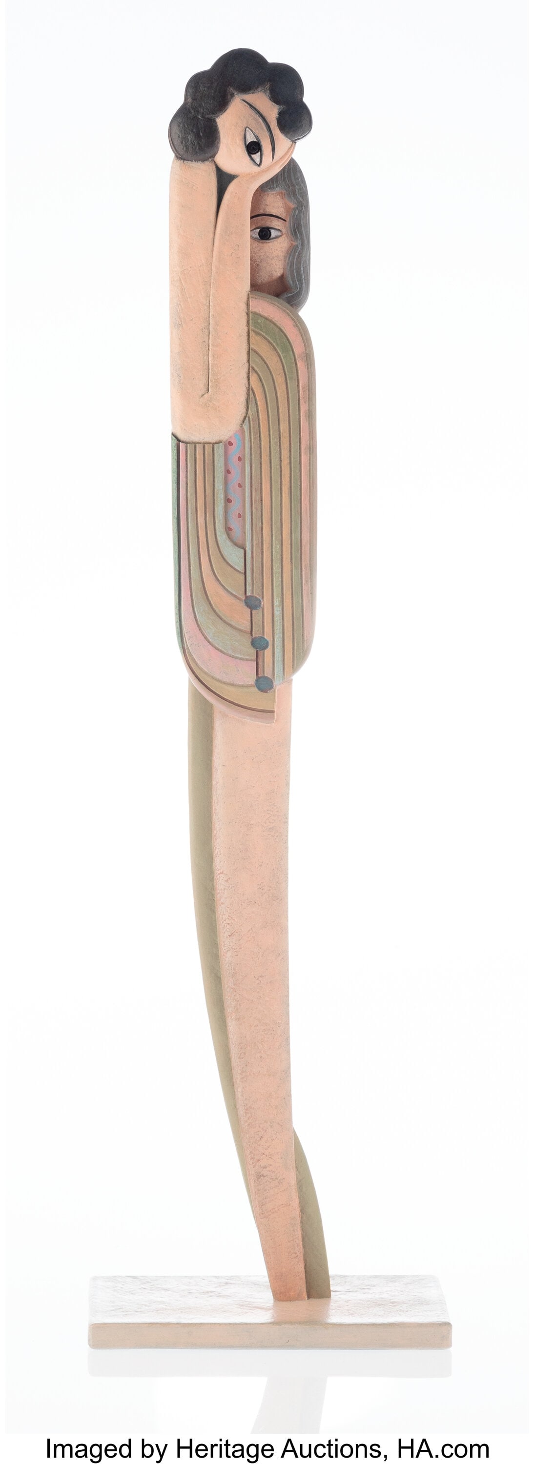 Ji Xin (b. 1988) Silence Dance, 2024 Bronze 19-: Ji Xin (b. 1988) Silence Dance, 2024 Bronze 19-1/2 x 5-1/2 x 3 inches (49.5 x 14.0 x 7.6 cm) Ed. 9/12 Numbered in ink to unders